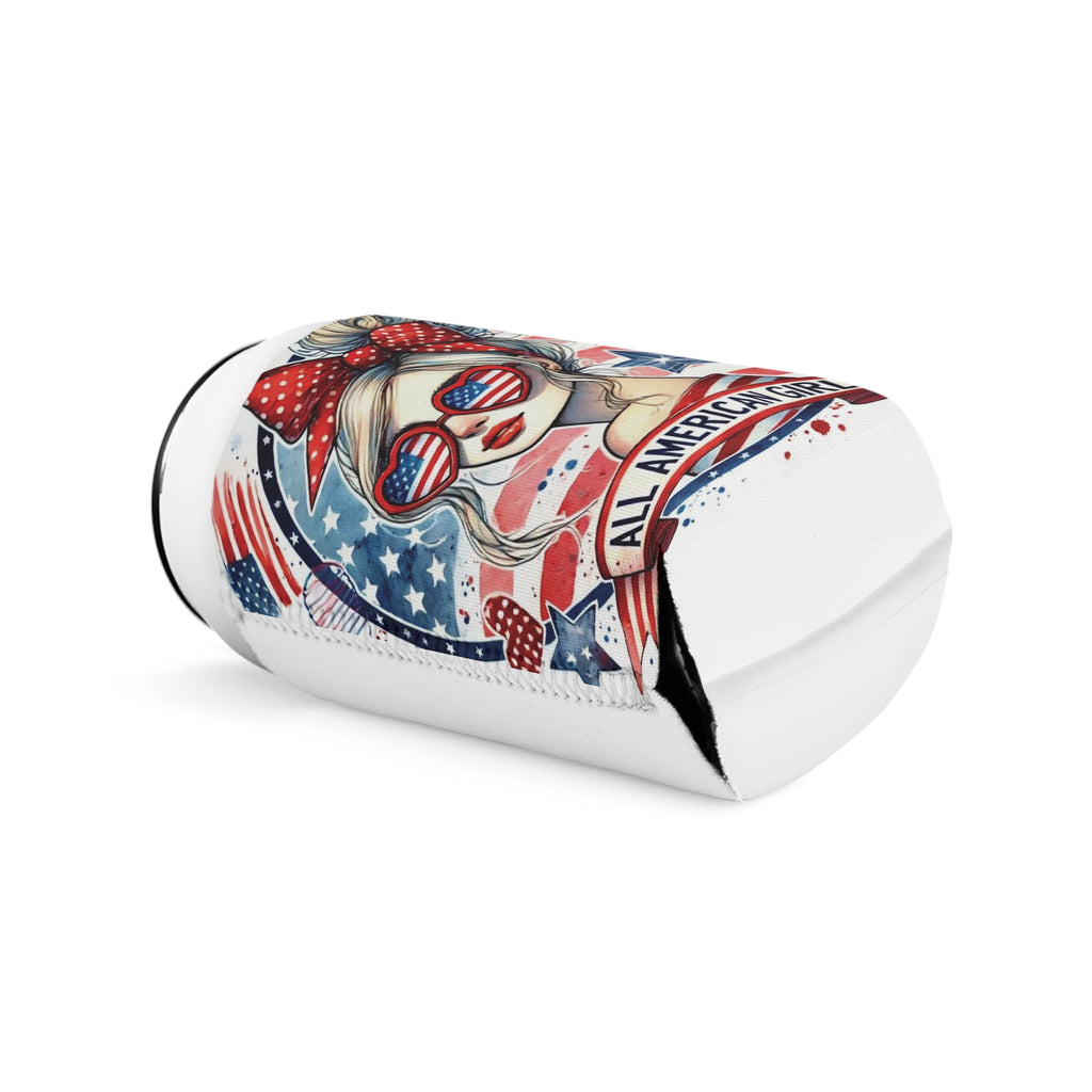 All American Girl Can Cooler, Can Cooler Sleeve | 4th of July Patriotic
