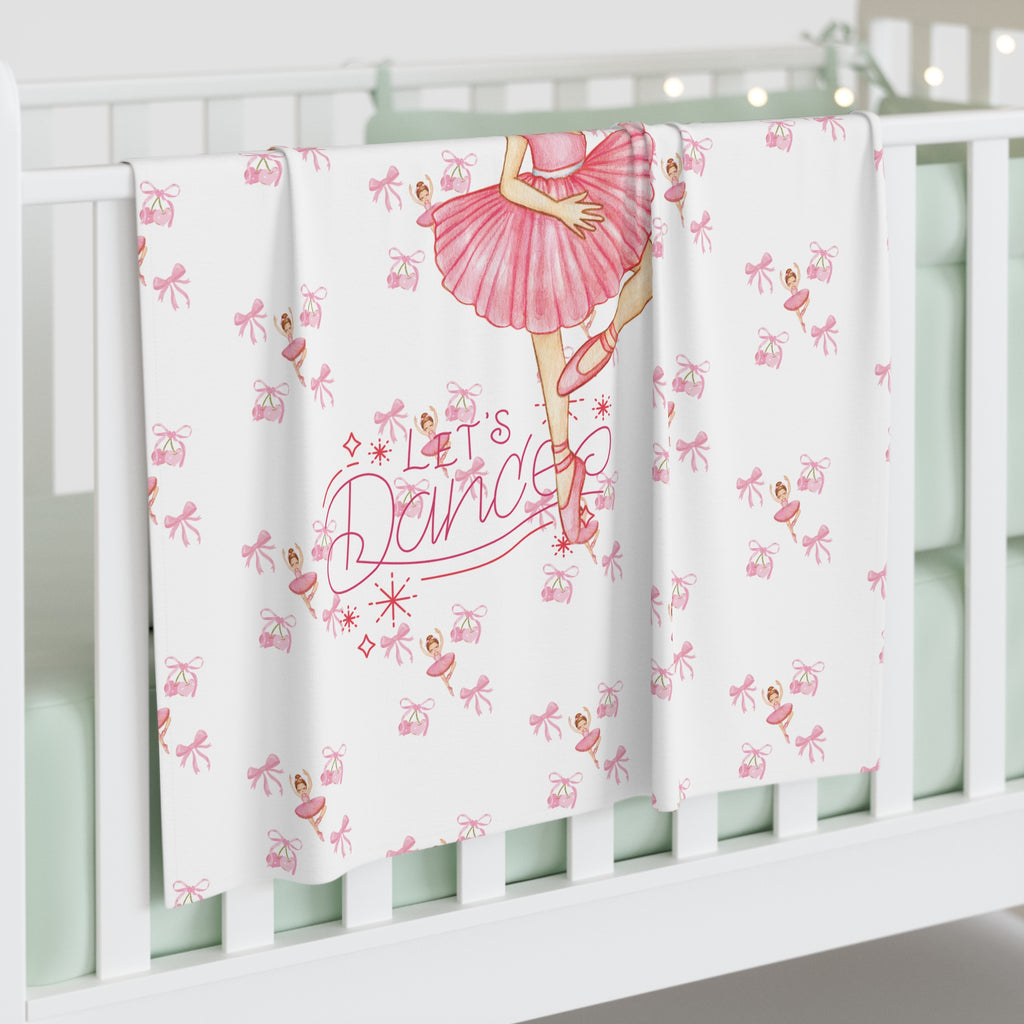 Ballerina Dance Name Baby Swaddle Blanket | Personalized Julia