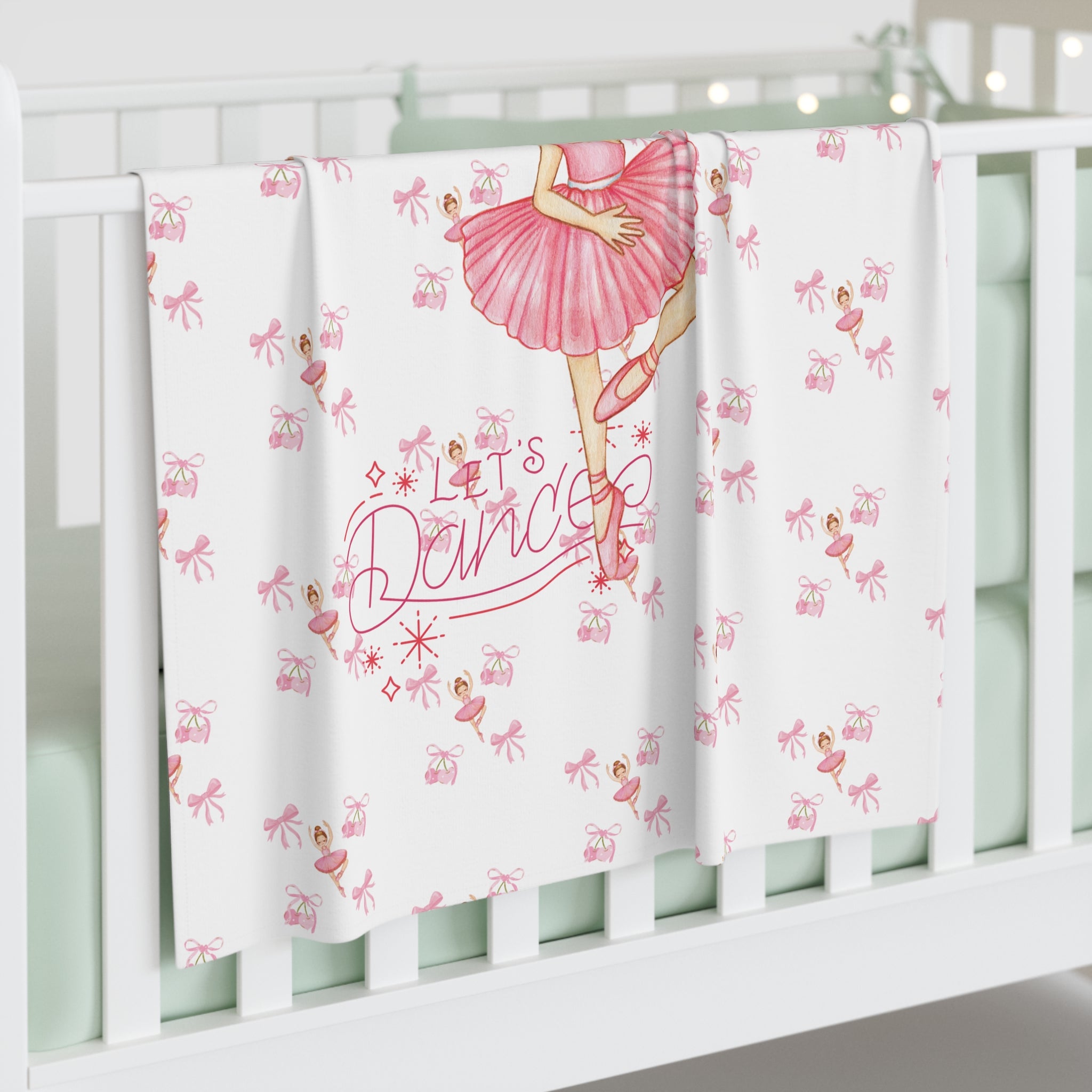 Ballerina Dance Name Baby Swaddle Blanket | Personalized Julia