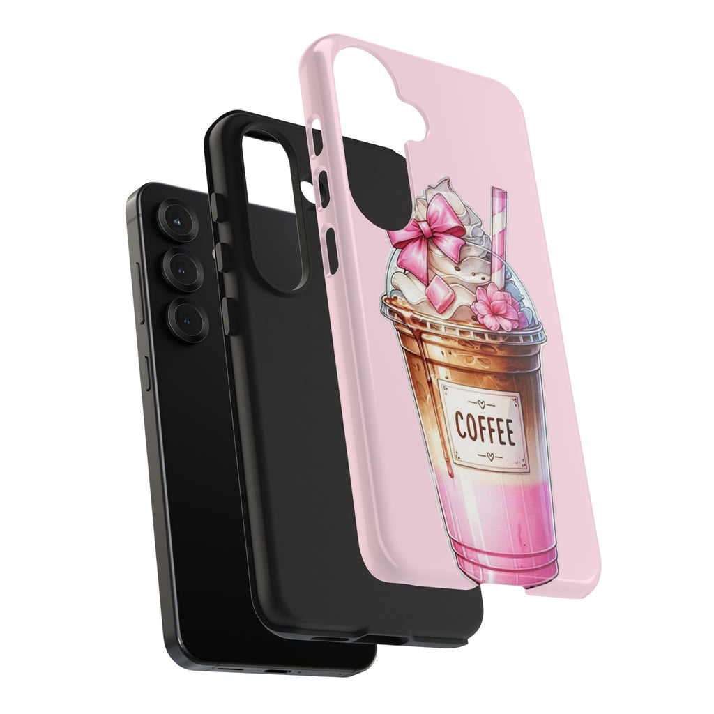 Cute Pink Coffee Phone Case — Kawaii Latte Tough Phone Case