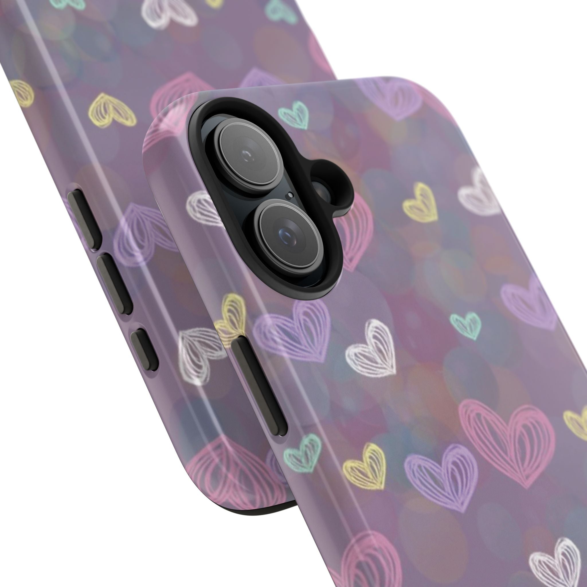 Tough Phone Case — Pastel Heart Pattern Protective Phone Cover