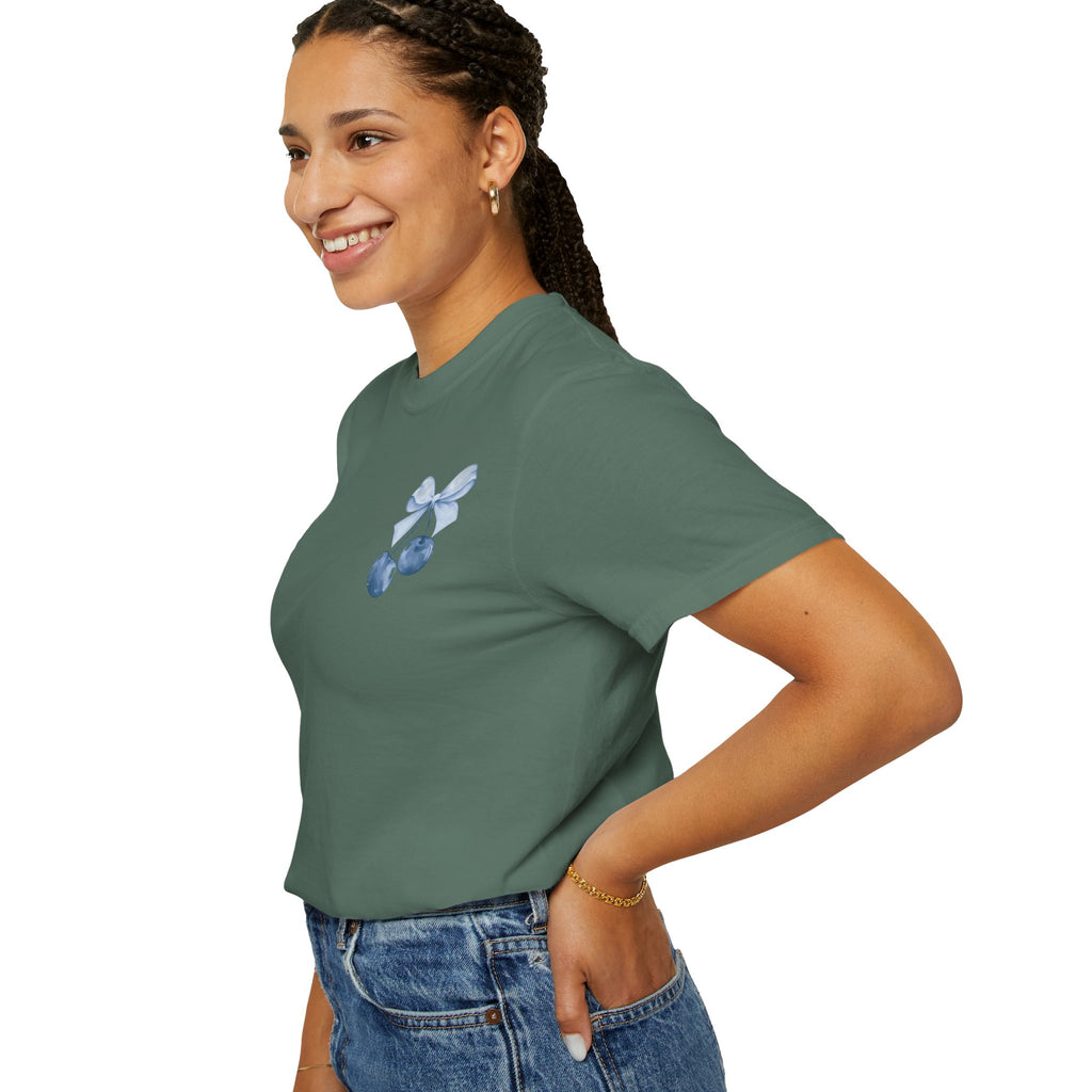 Blue Watercolor Cherries T-Shirt