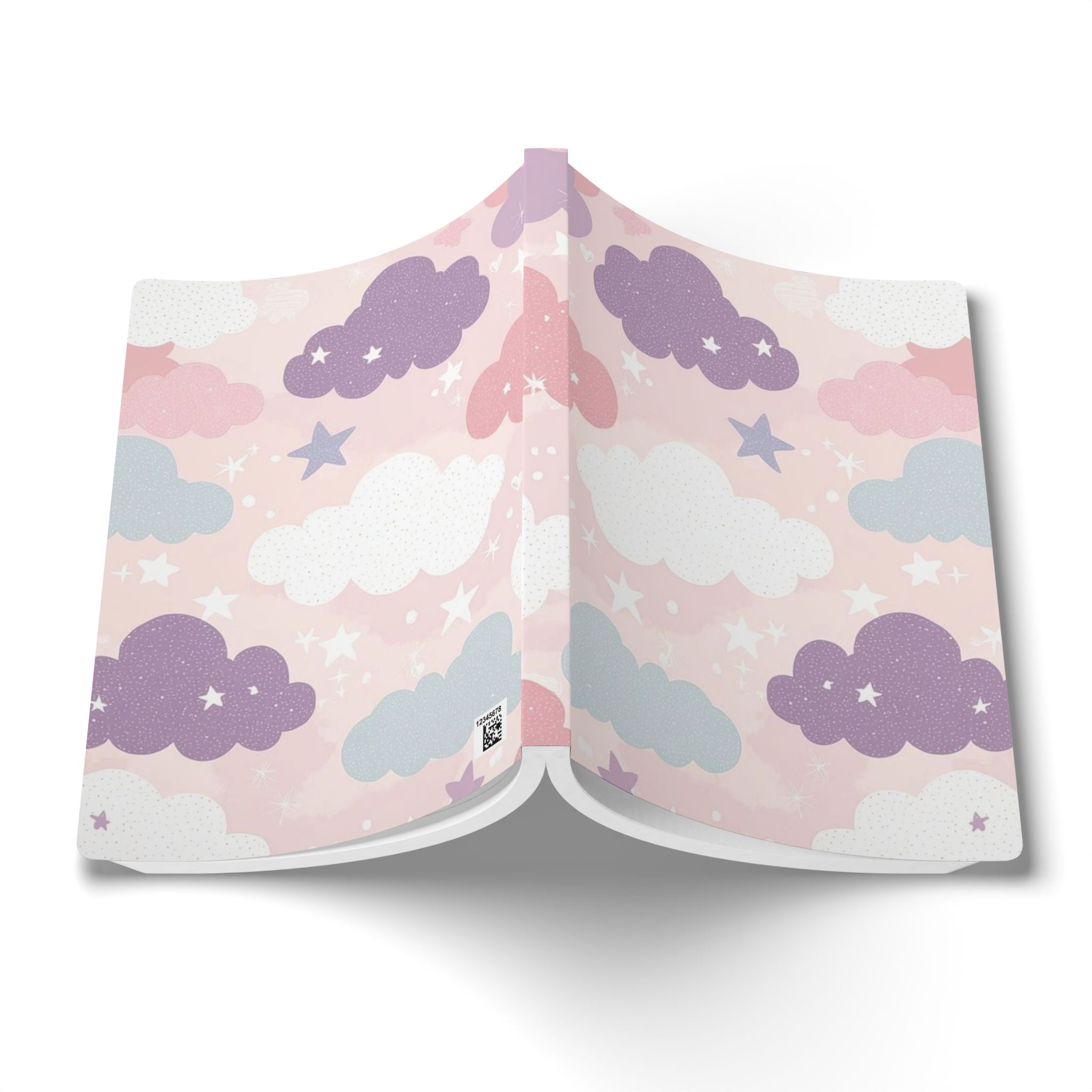 Pastel Cloud Pattern Softcover Journal | Stars & Clouds Notebook