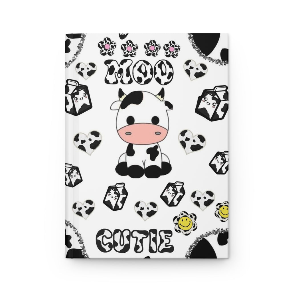 Cute Cow Pattern Hardcover Journal | Moo Cutie Notebook