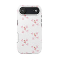 Pink Ballet Pattern Tough Phone Case — Cute Ballerina & Ribbon Design