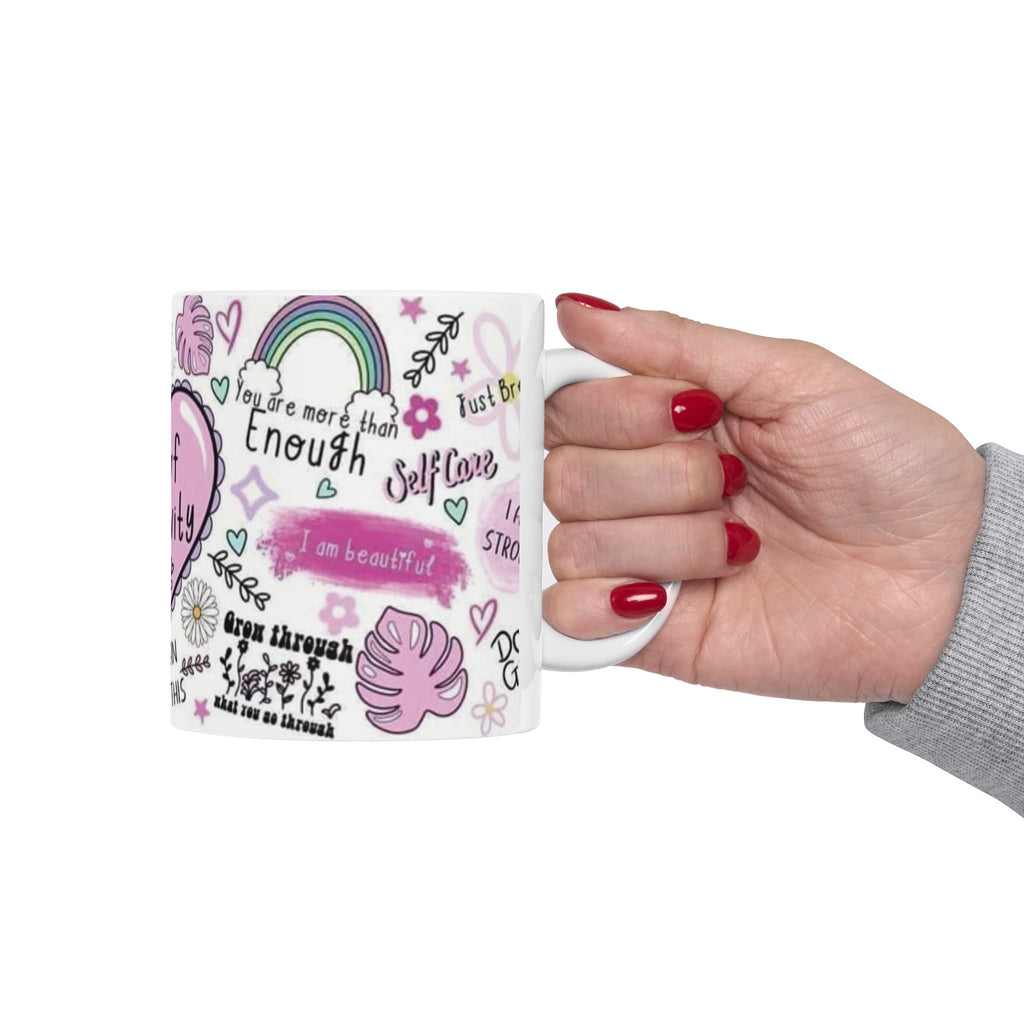 Positivity Mug — "Cup of Positivity" Inspirational Ceramic Coffee Mug (11oz/15oz)