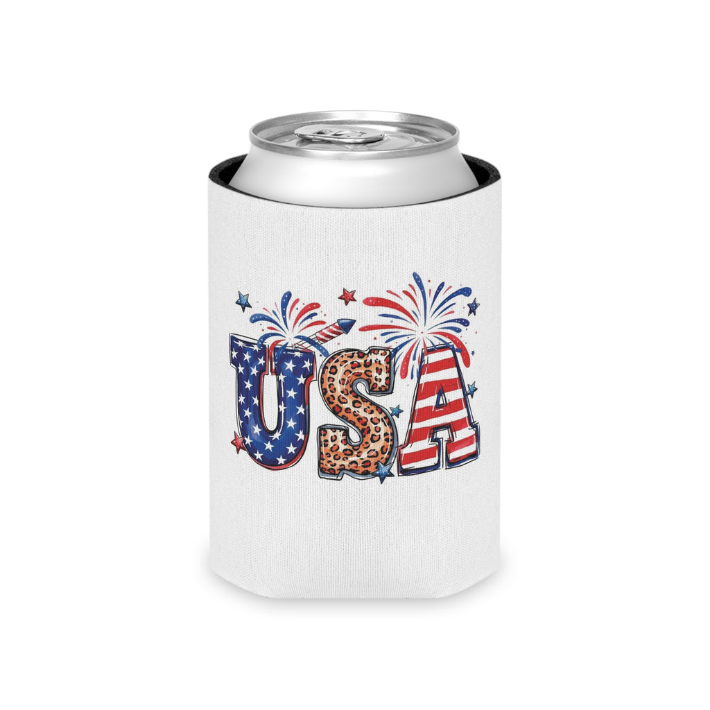 All American Girl Can Cooler | USA Fireworks Slim Koozie