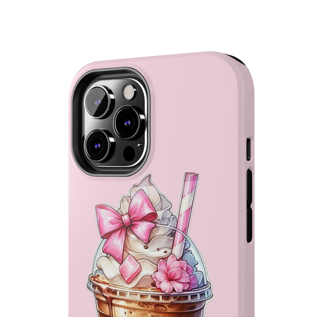 Cute Pink Coffee Phone Case — Kawaii Latte Tough Phone Case