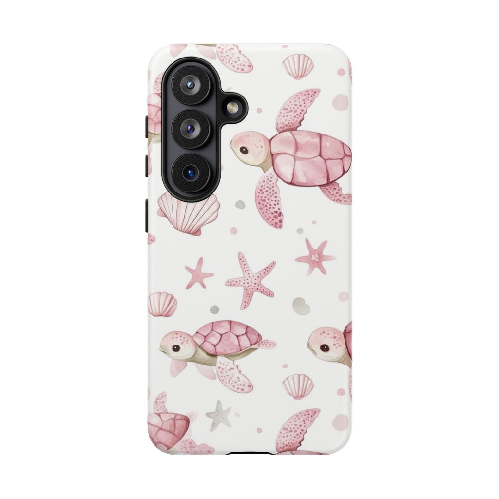 Pink Sea Turtle Pattern Phone Case | Tough Case