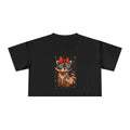 Patriotic Raccoon Heart Crop Tee | 4th of July Stars & Stripes