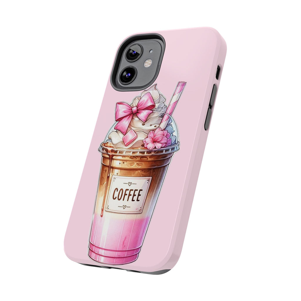 Cute Pink Coffee Phone Case — Kawaii Latte Tough Phone Case