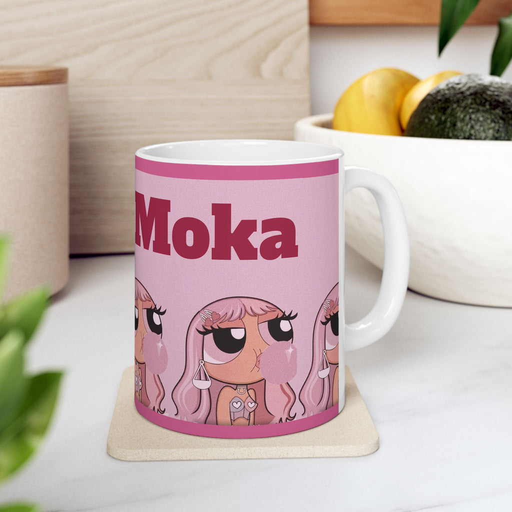 Pink Bubblegum Doll Mug | Ceramic Coffee Cup