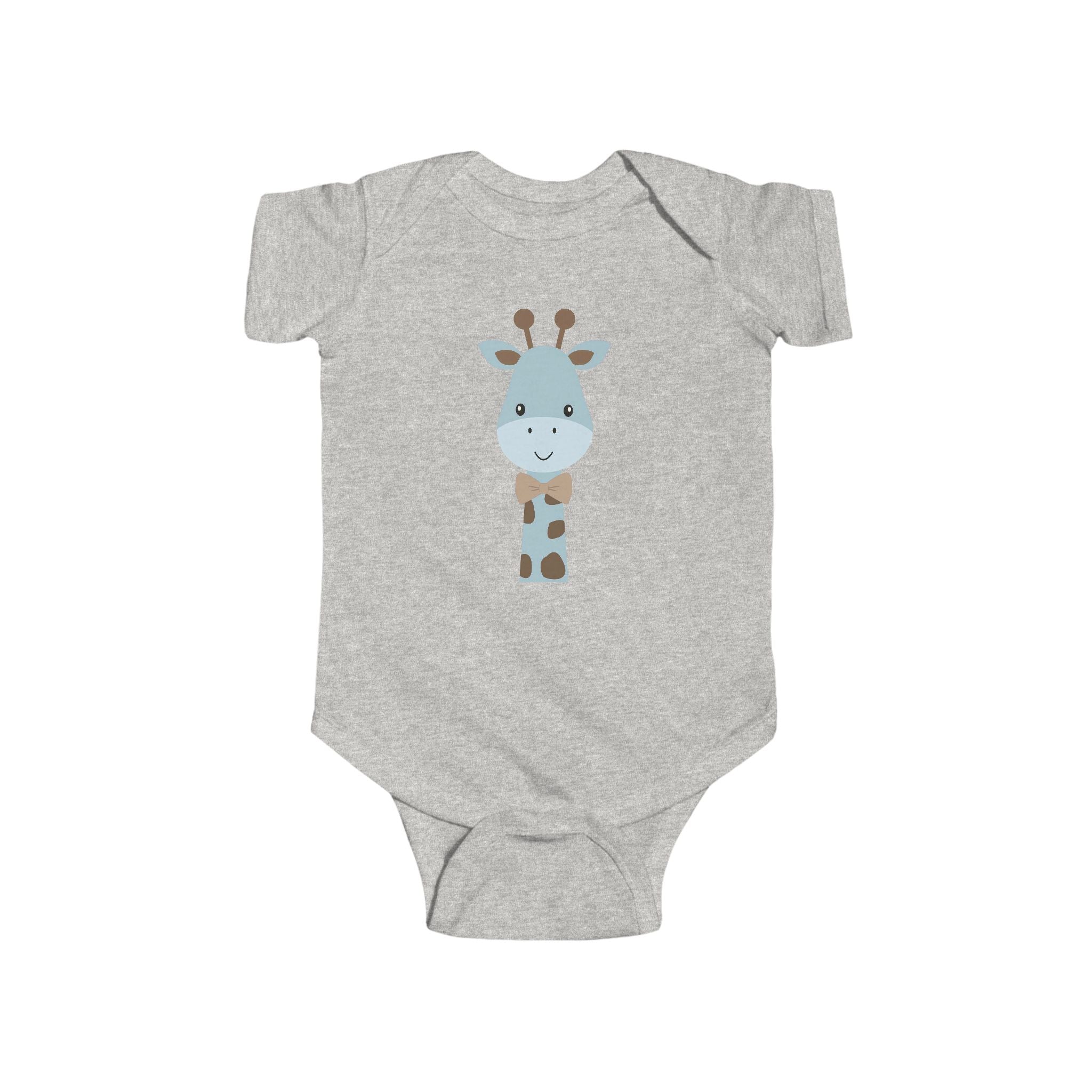 Baby Giraffe Bodysuit — Cute Blue Safari Infant Onesie