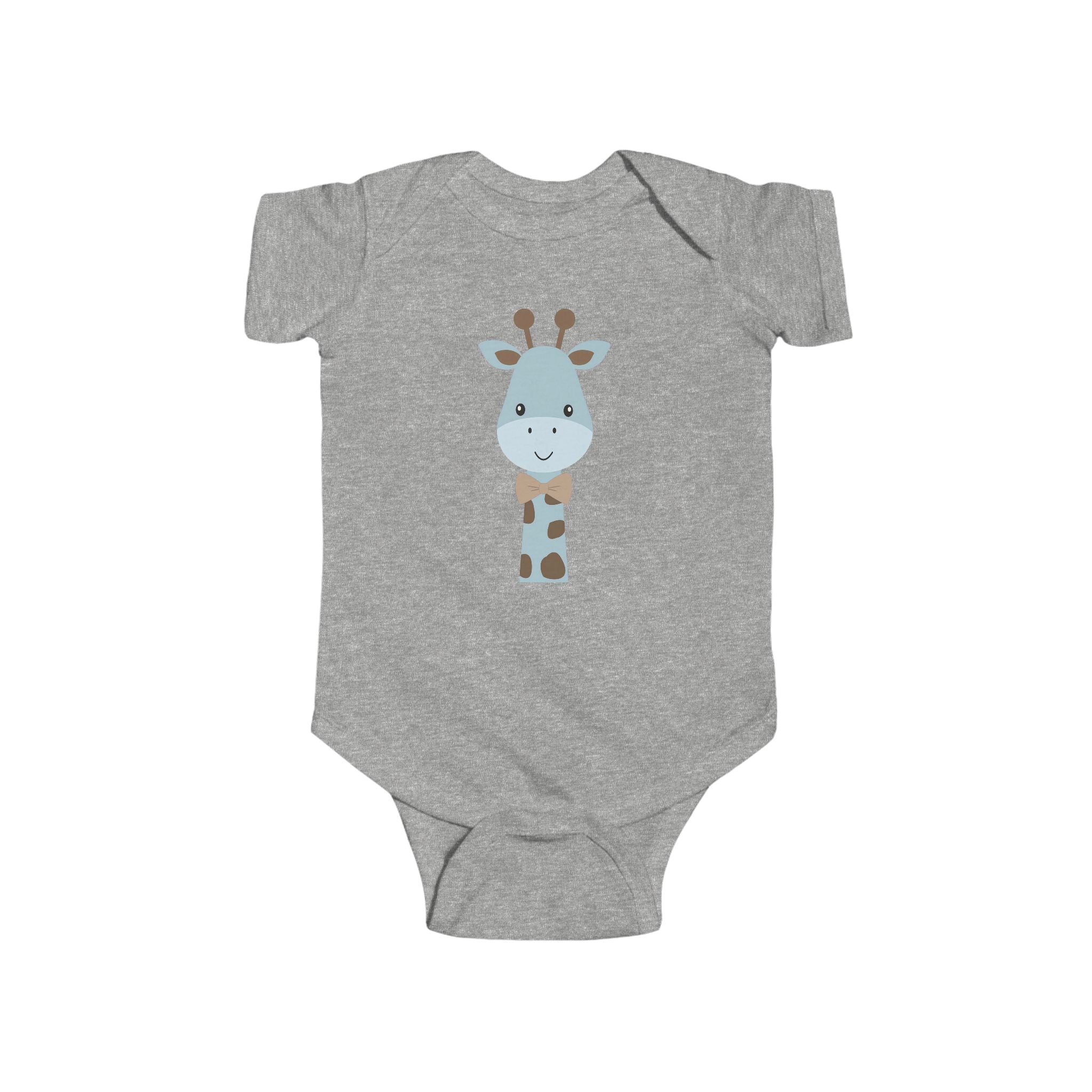 Baby Giraffe Bodysuit — Cute Blue Safari Infant Onesie