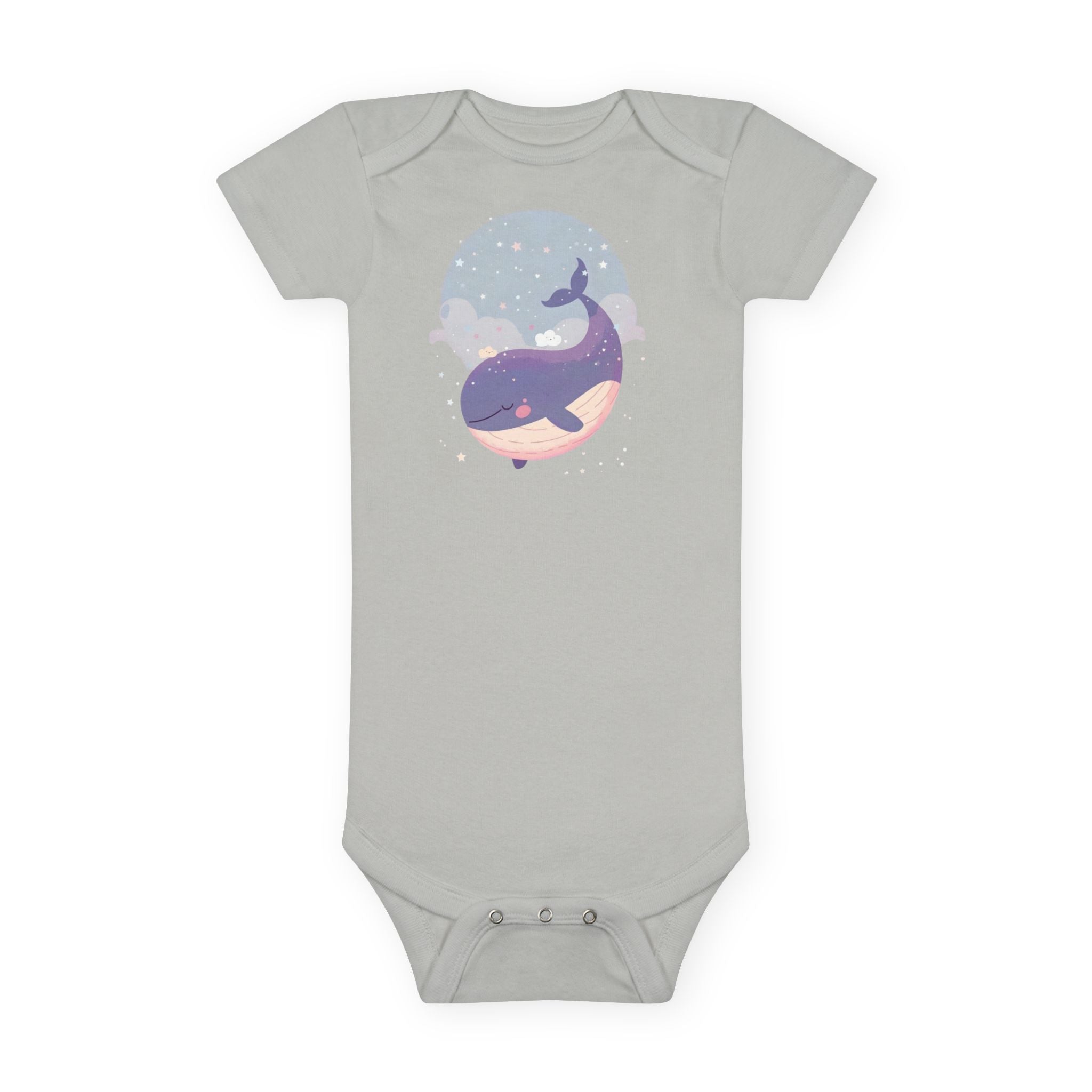 Whale Dream Baby Onesie — Pastel Night Sky Ocean Nursery Bodysuit