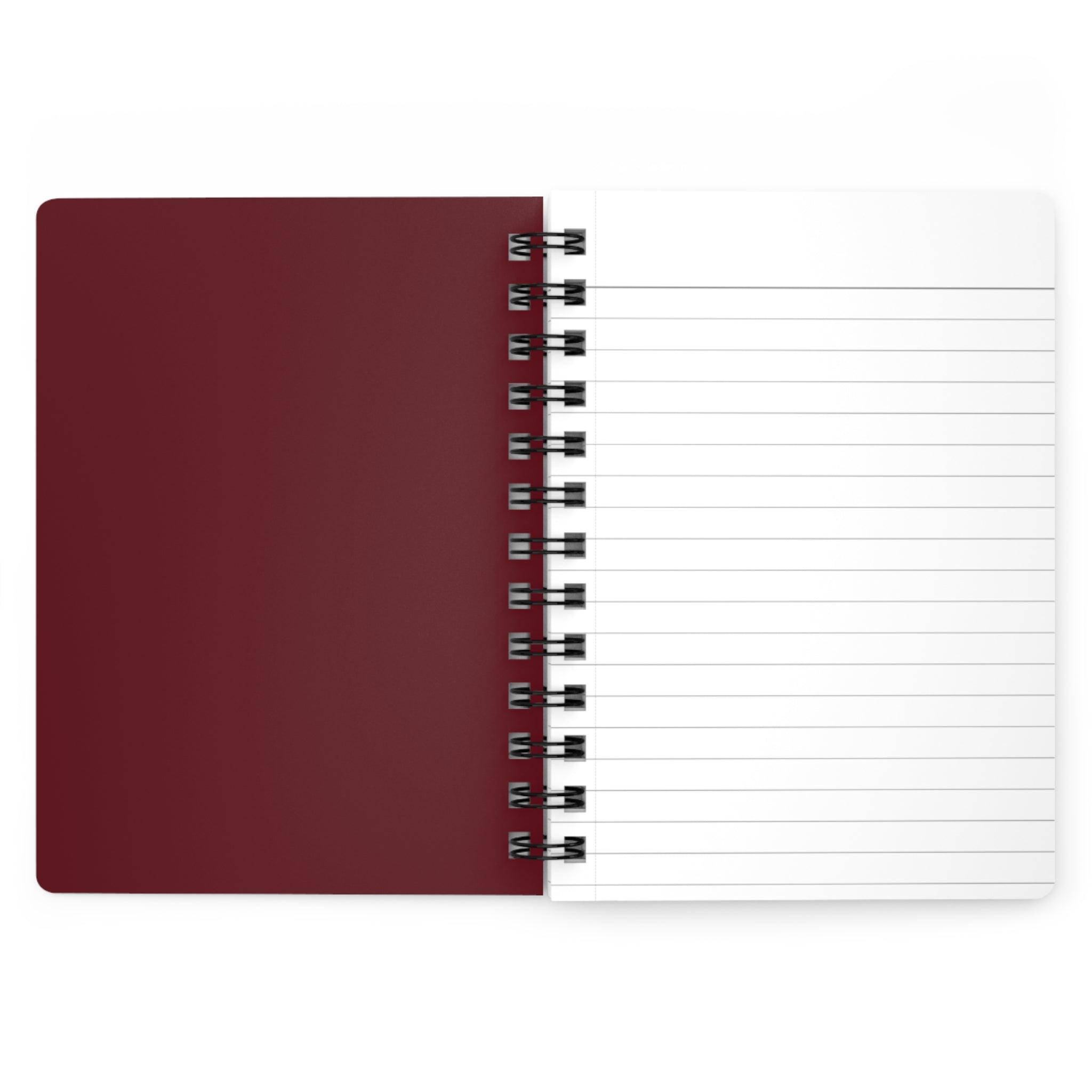 Kawaii Brown-Haired Girl Spiral Journal | Cherry Floral Pattern Spiral Journal