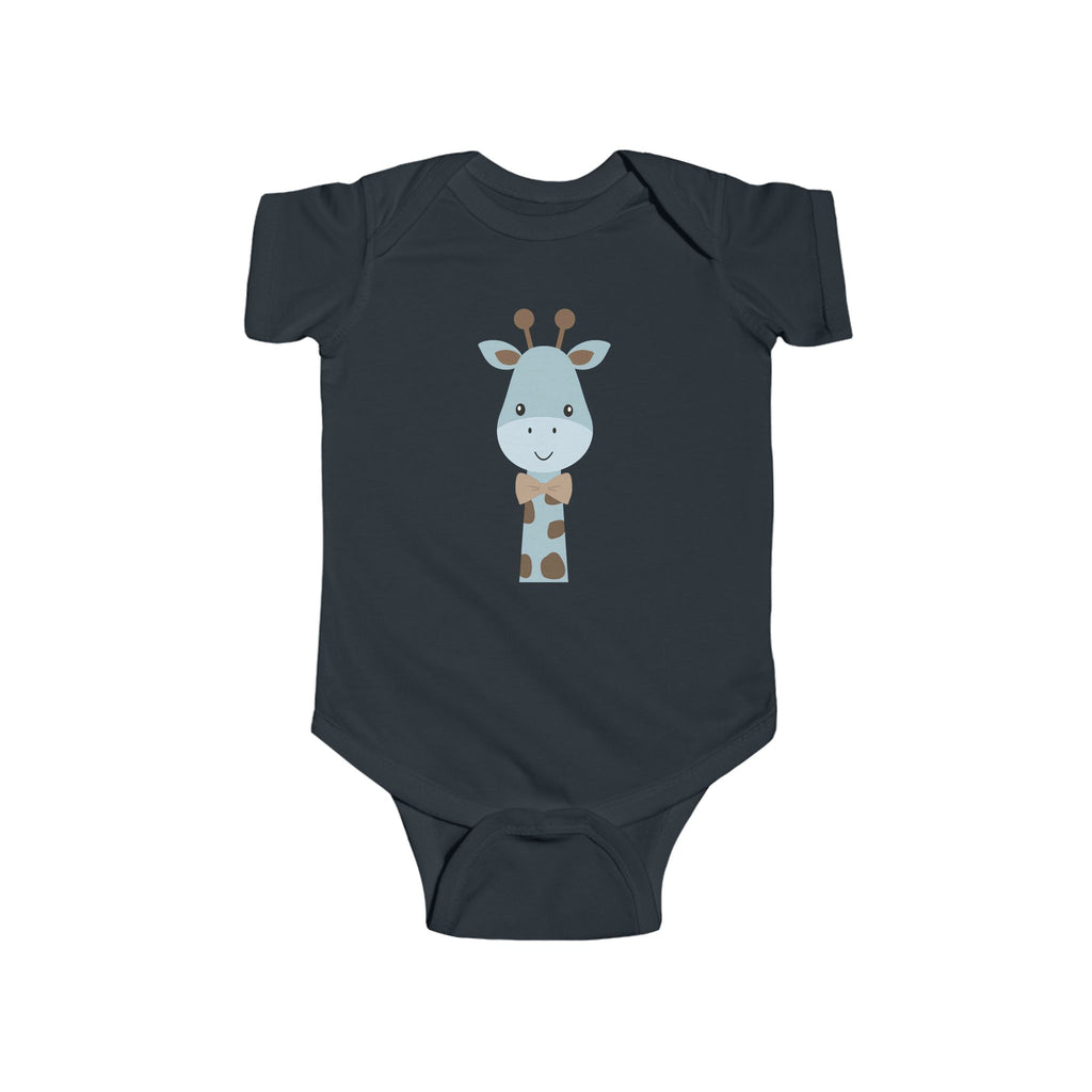Baby Giraffe Bodysuit — Cute Blue Safari Infant Onesie