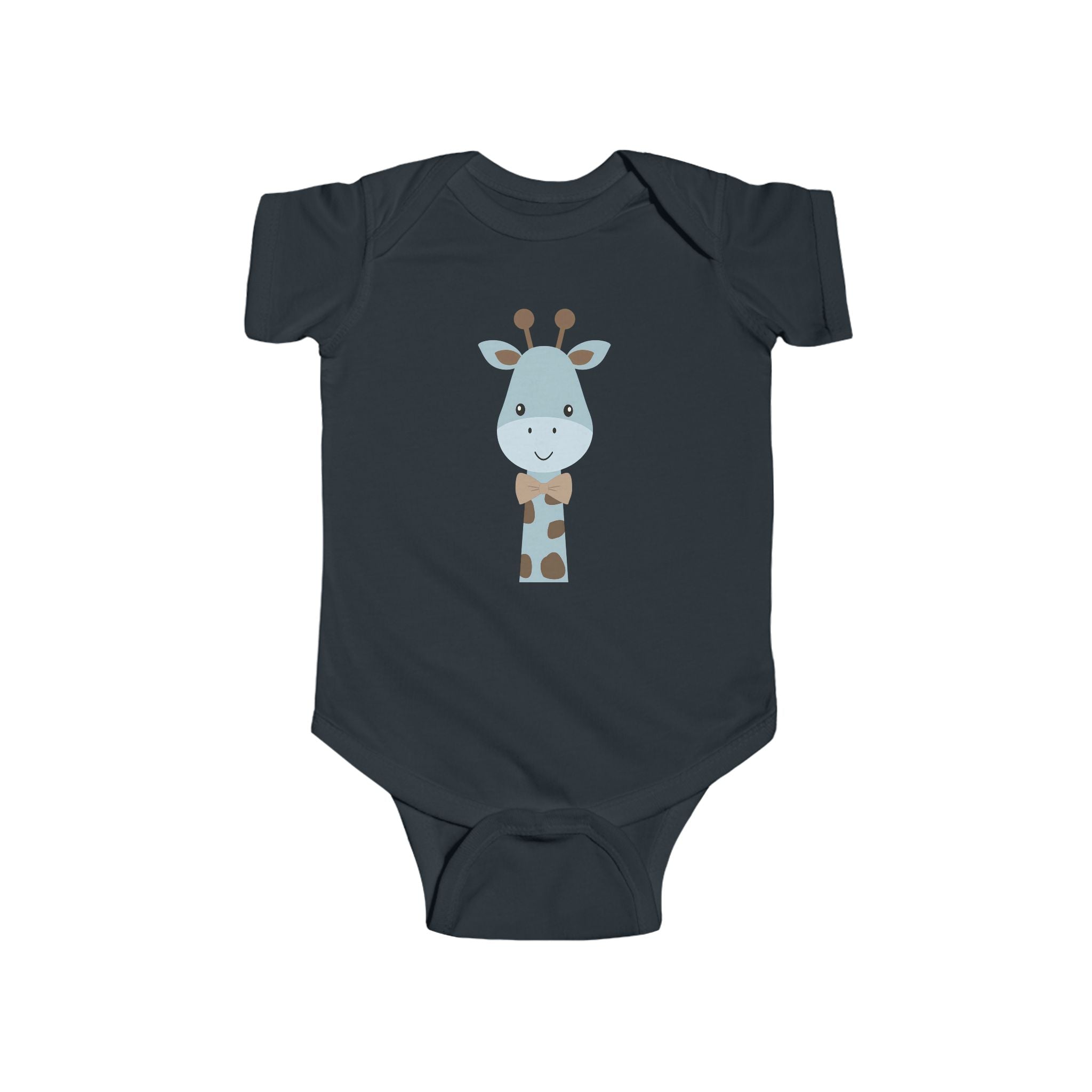 Baby Giraffe Bodysuit — Cute Blue Safari Infant Onesie