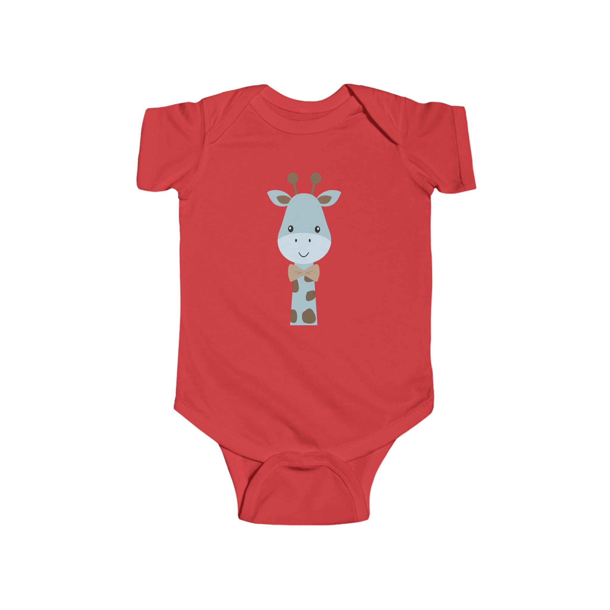Baby Giraffe Bodysuit — Cute Blue Safari Infant Onesie