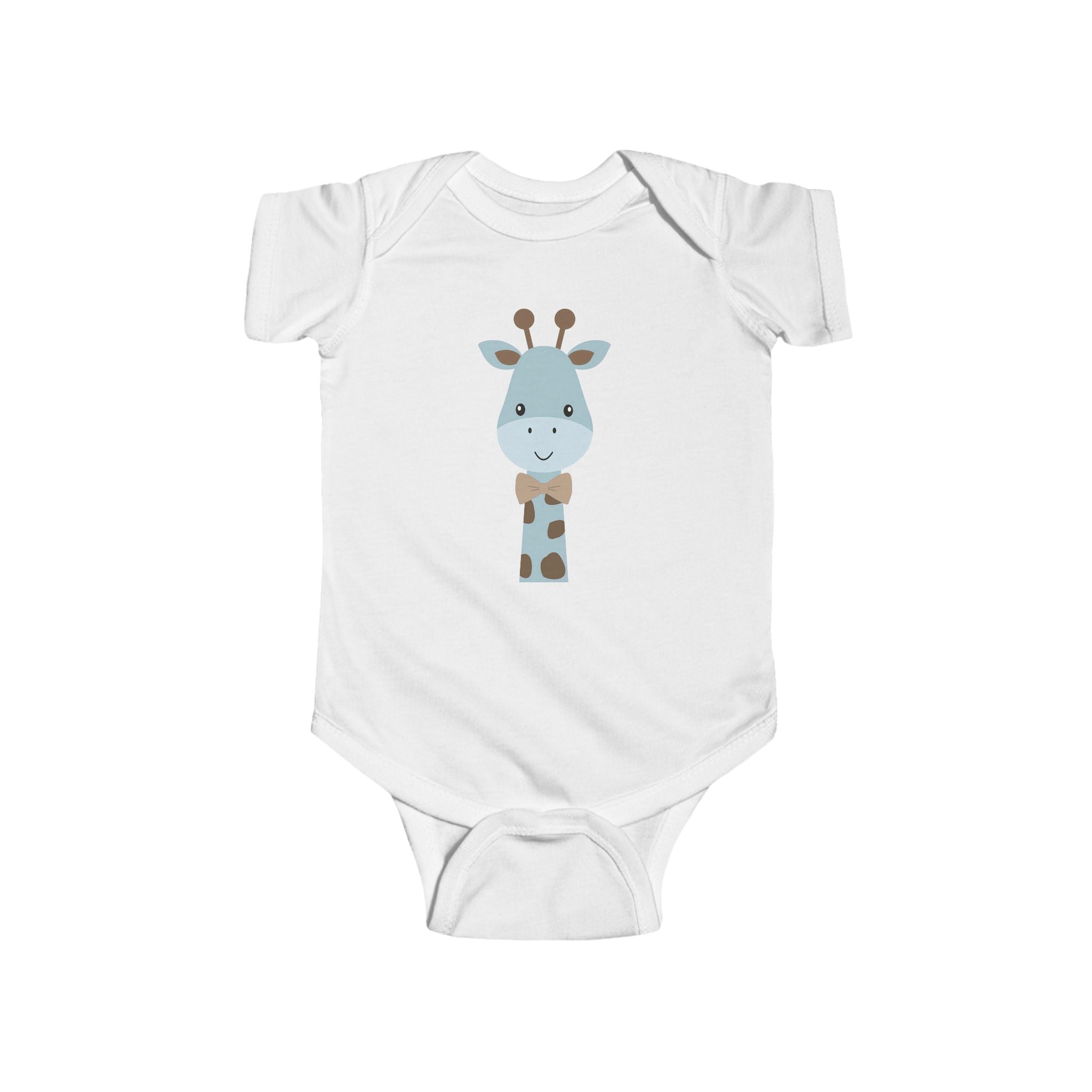 Baby Giraffe Bodysuit — Cute Blue Safari Infant Onesie