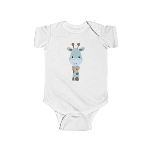 Baby Giraffe Bodysuit — Cute Blue Safari Infant Onesie