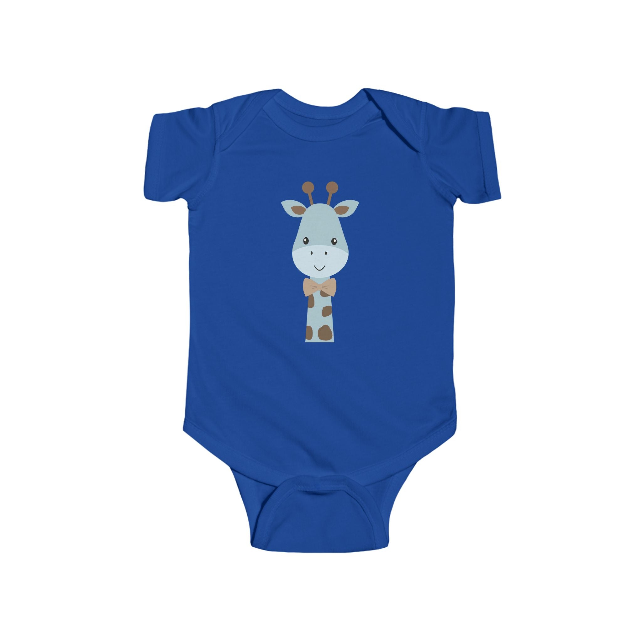 Baby Giraffe Bodysuit — Cute Blue Safari Infant Onesie