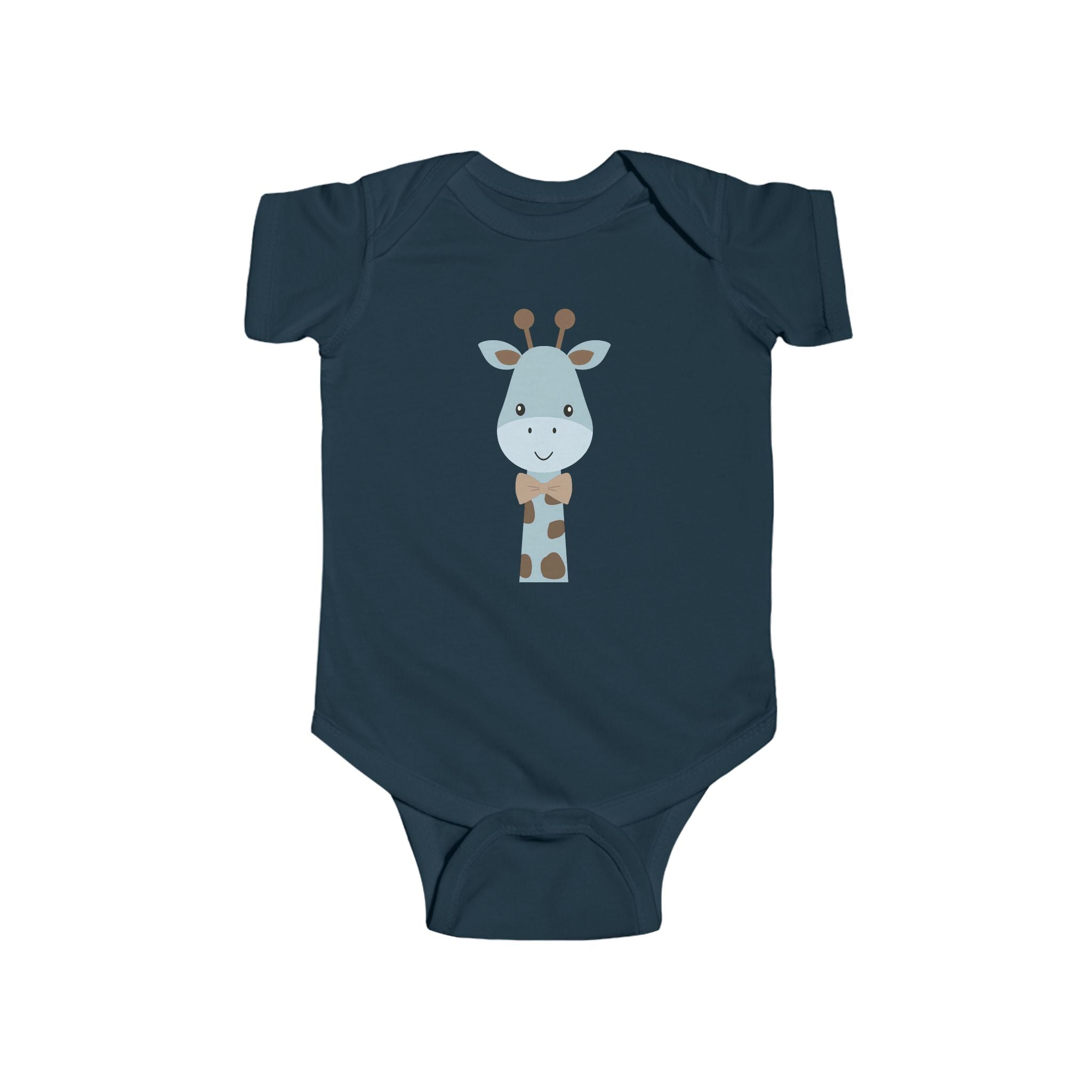 Baby Giraffe Bodysuit — Cute Blue Safari Infant Onesie