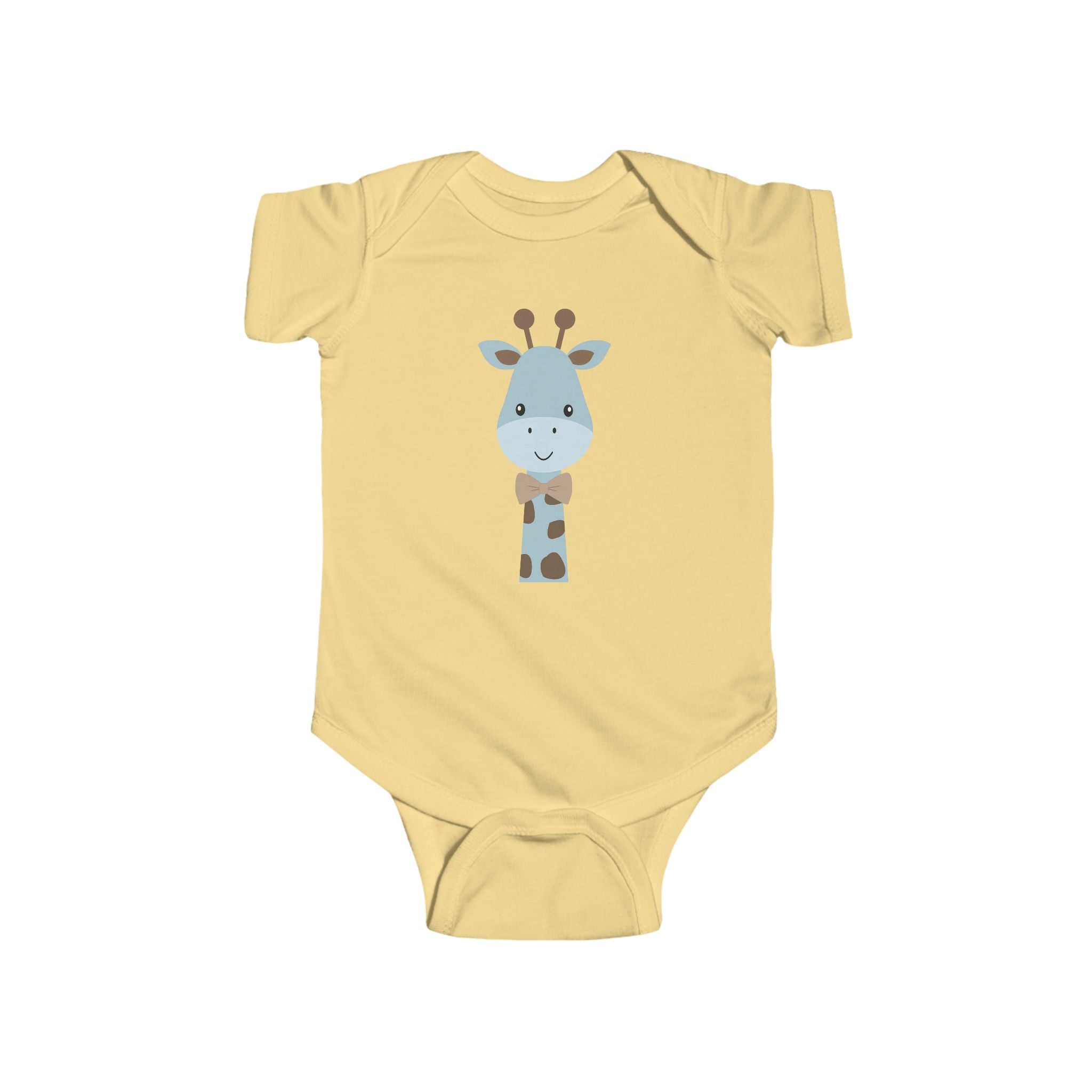 Baby Giraffe Bodysuit — Cute Blue Safari Infant Onesie