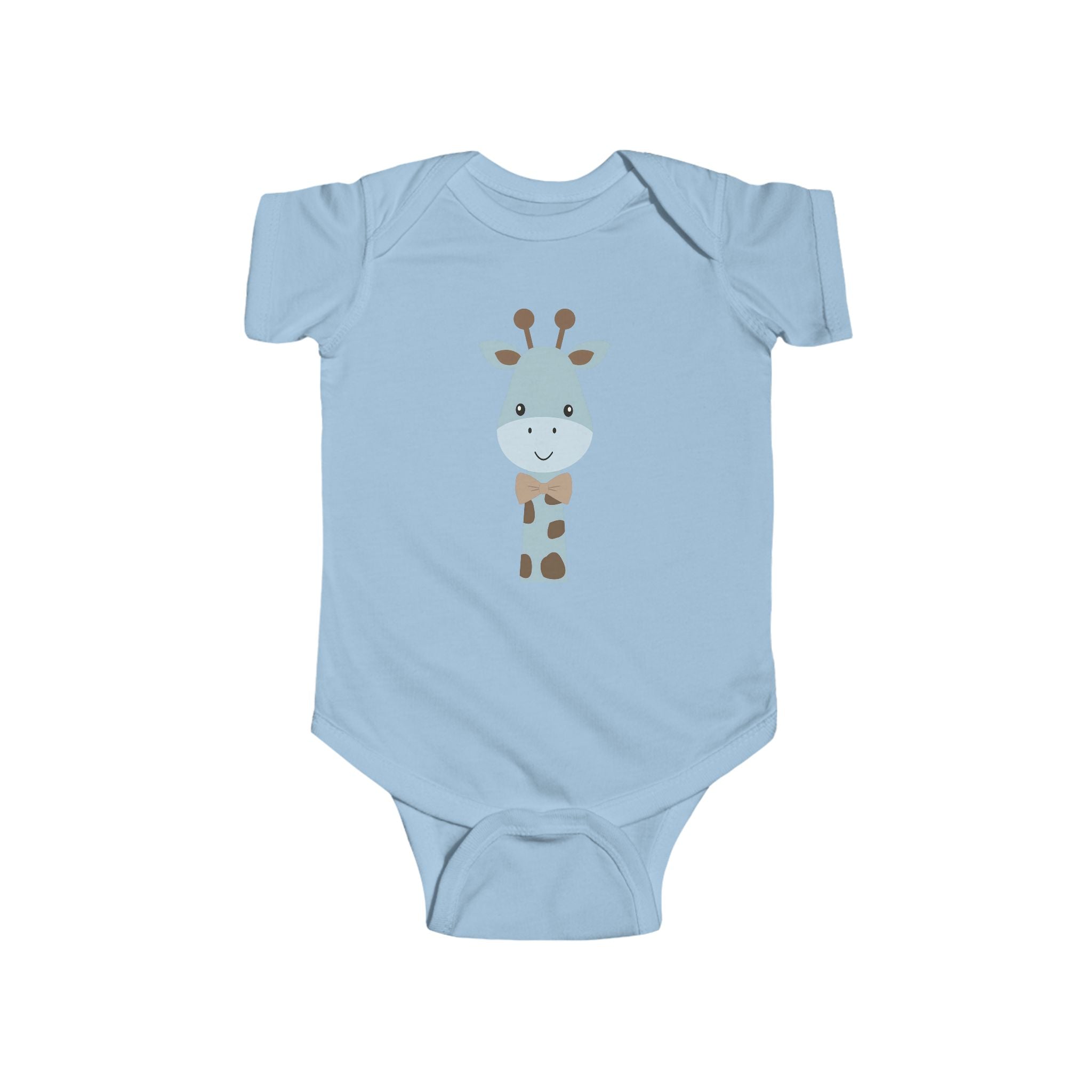 Baby Giraffe Bodysuit — Cute Blue Safari Infant Onesie