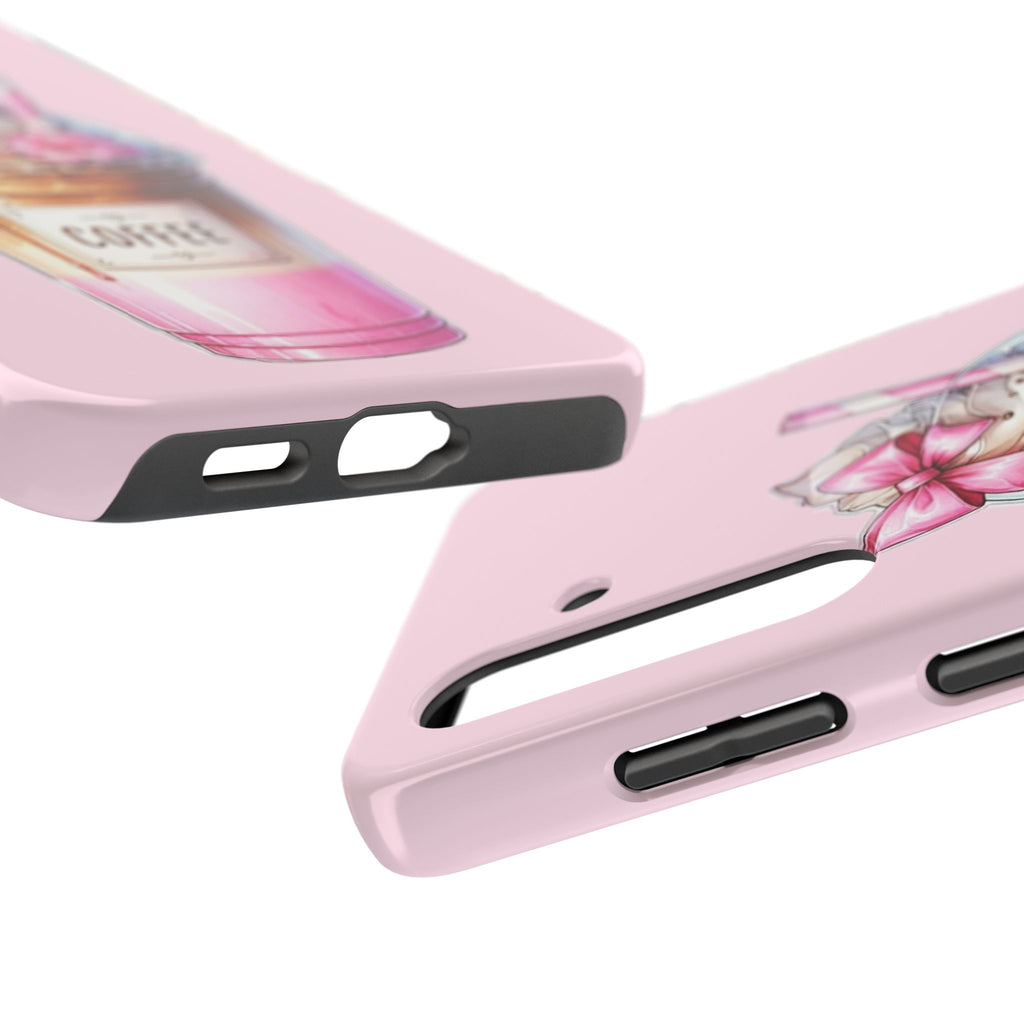 Cute Pink Coffee Phone Case — Kawaii Latte Tough Phone Case
