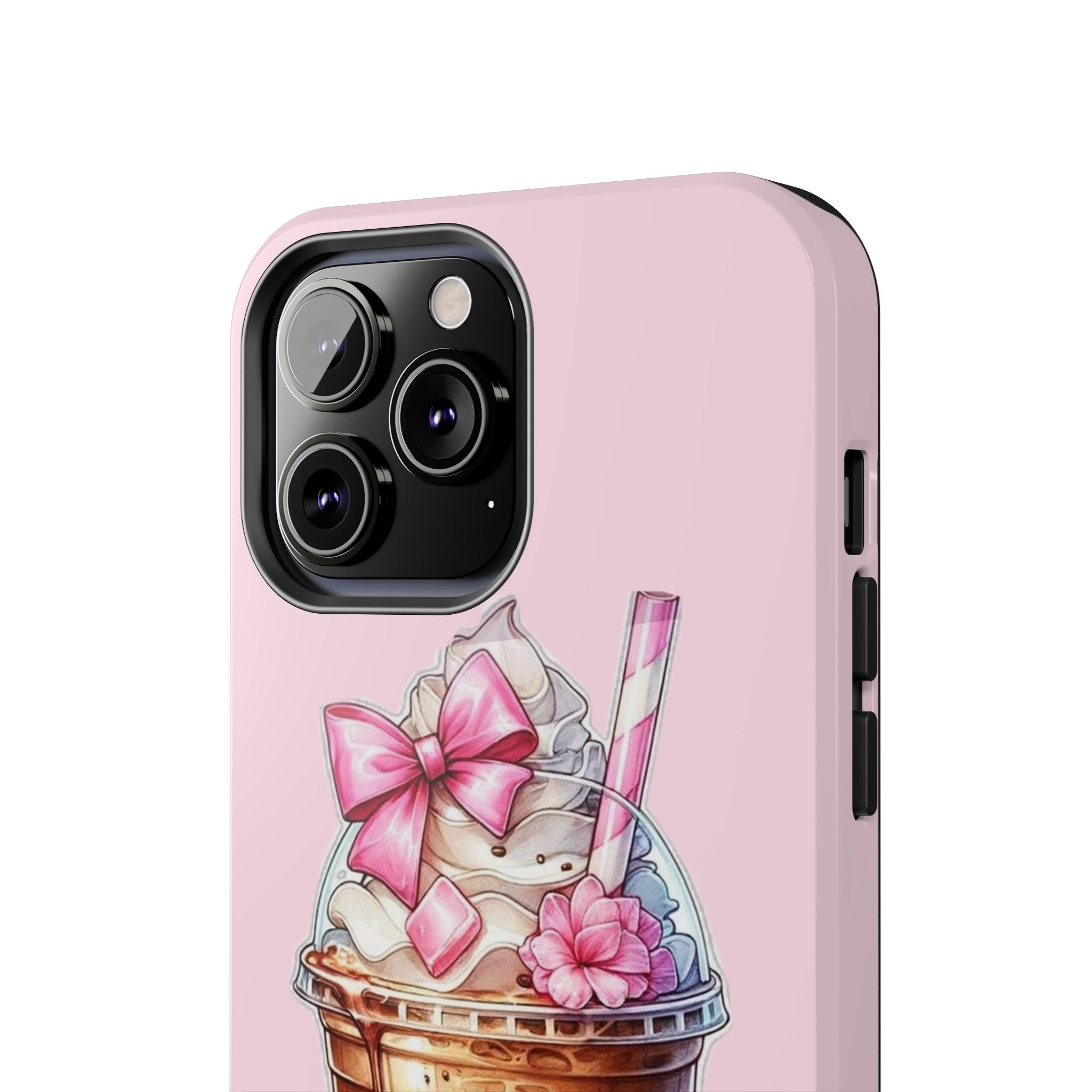Cute Pink Coffee Phone Case — Kawaii Latte Tough Phone Case