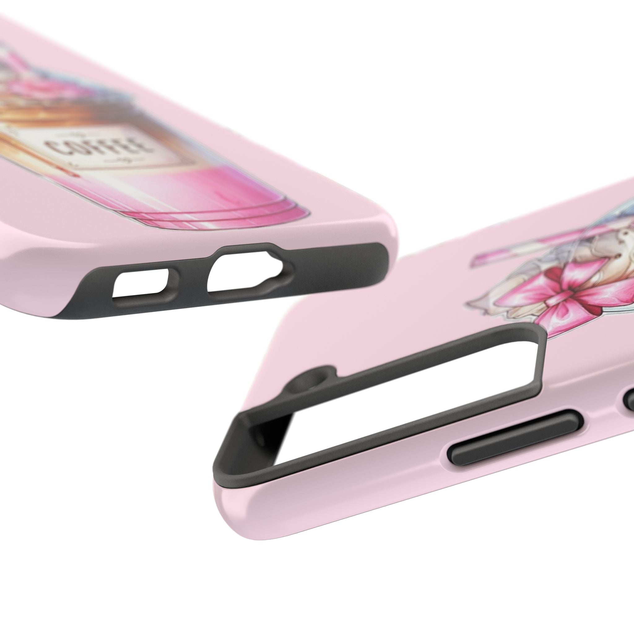 Cute Pink Coffee Phone Case — Kawaii Latte Tough Phone Case