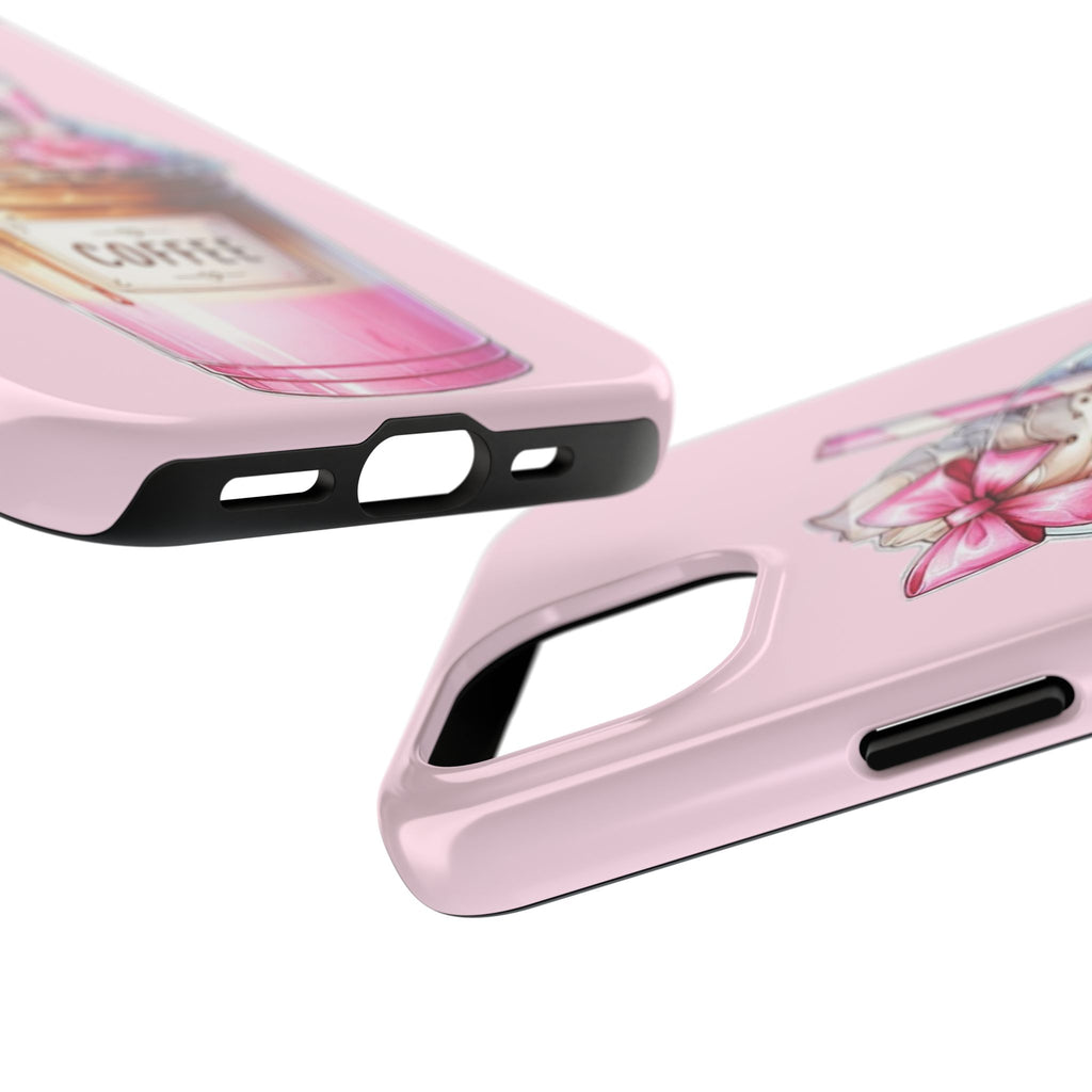 Cute Pink Coffee Phone Case — Kawaii Latte Tough Phone Case