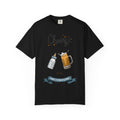 Cheers! Baby Bottle and Beer Mug First Father's Day T-Shirt | New Dad Tee