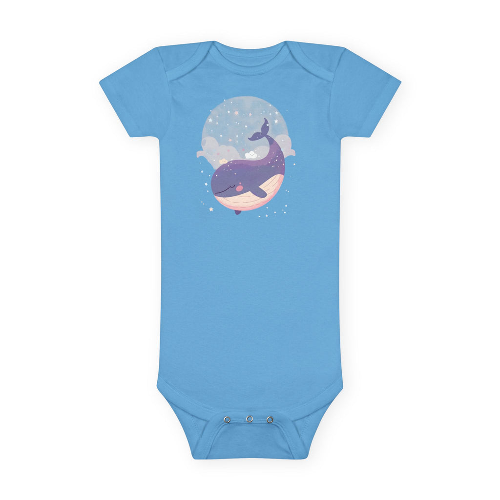 Whale Dream Baby Onesie — Pastel Night Sky Ocean Nursery Bodysuit