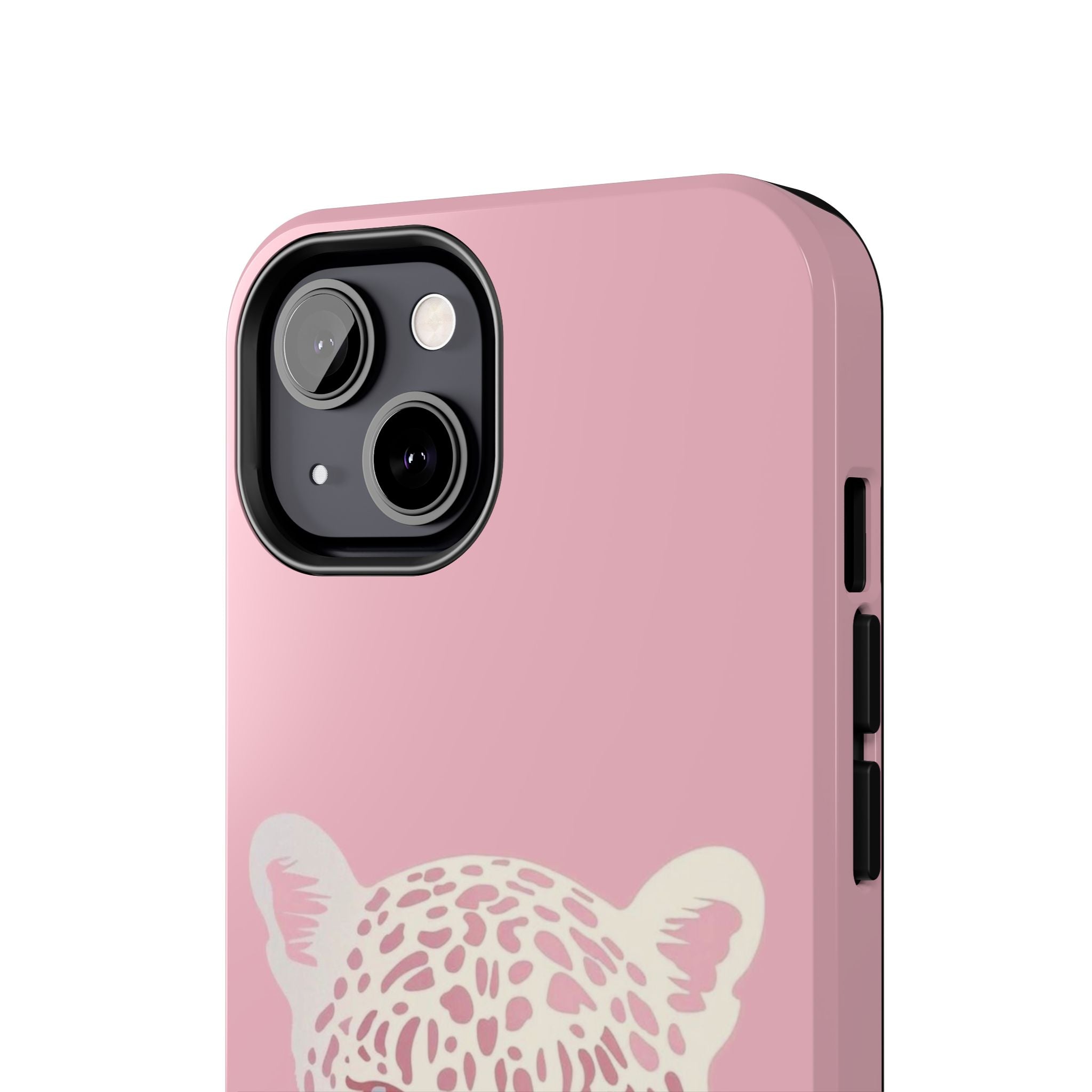 Tough Phone Case — Pink Leopard Face Protective Phone Cover