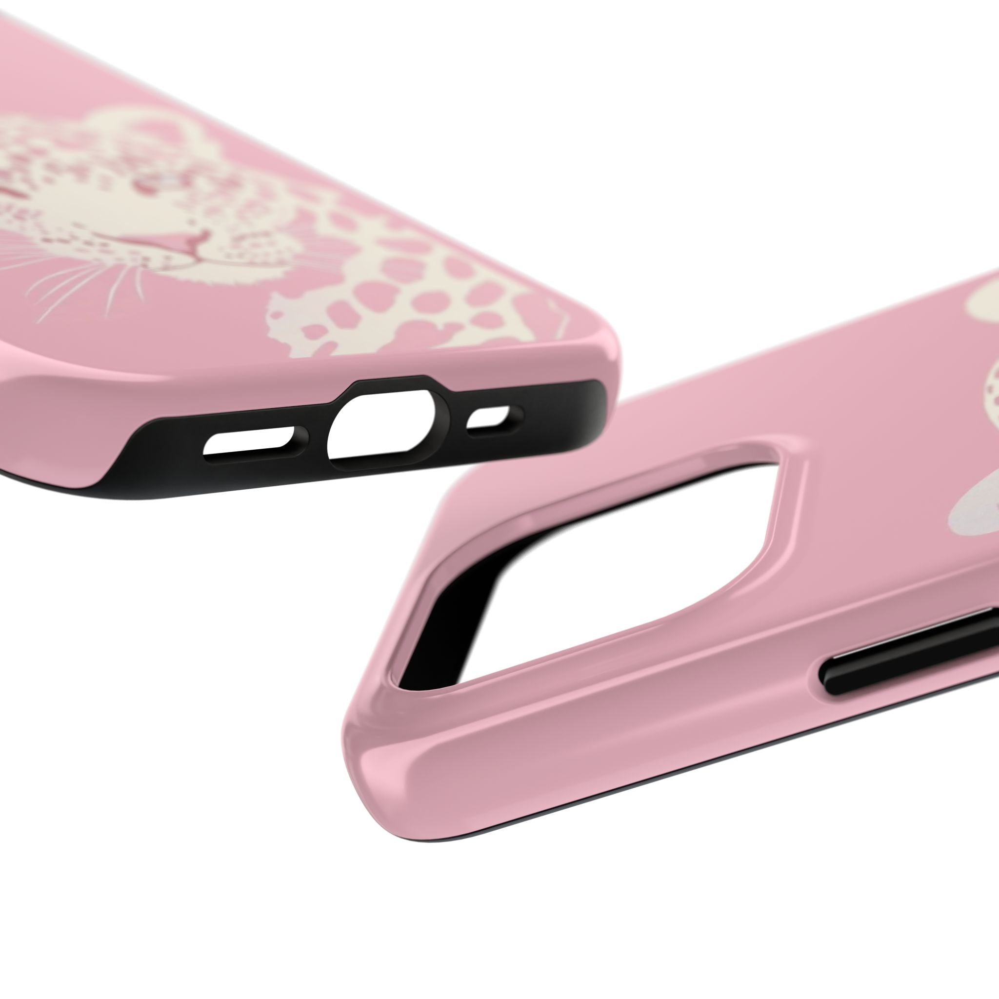 Tough Phone Case — Pink Leopard Face Protective Phone Cover