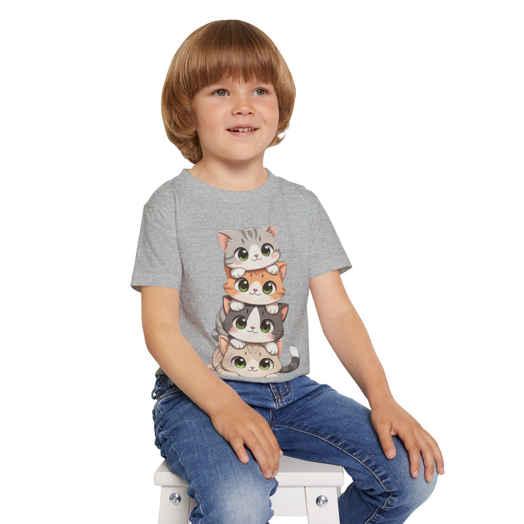 Stacked Cute Kittens Toddler T-shirt | Playful Cat Stack