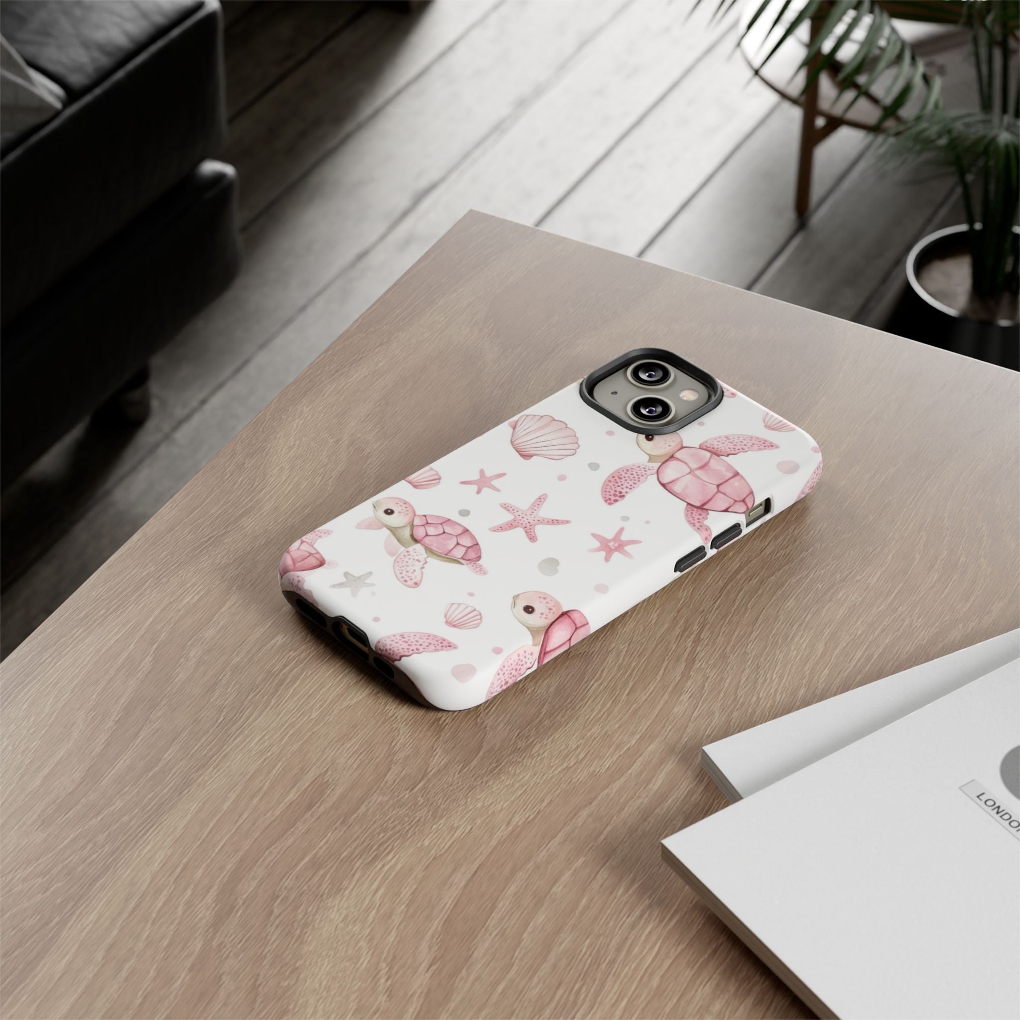 Pink Sea Turtle Pattern Phone Case | Tough Case