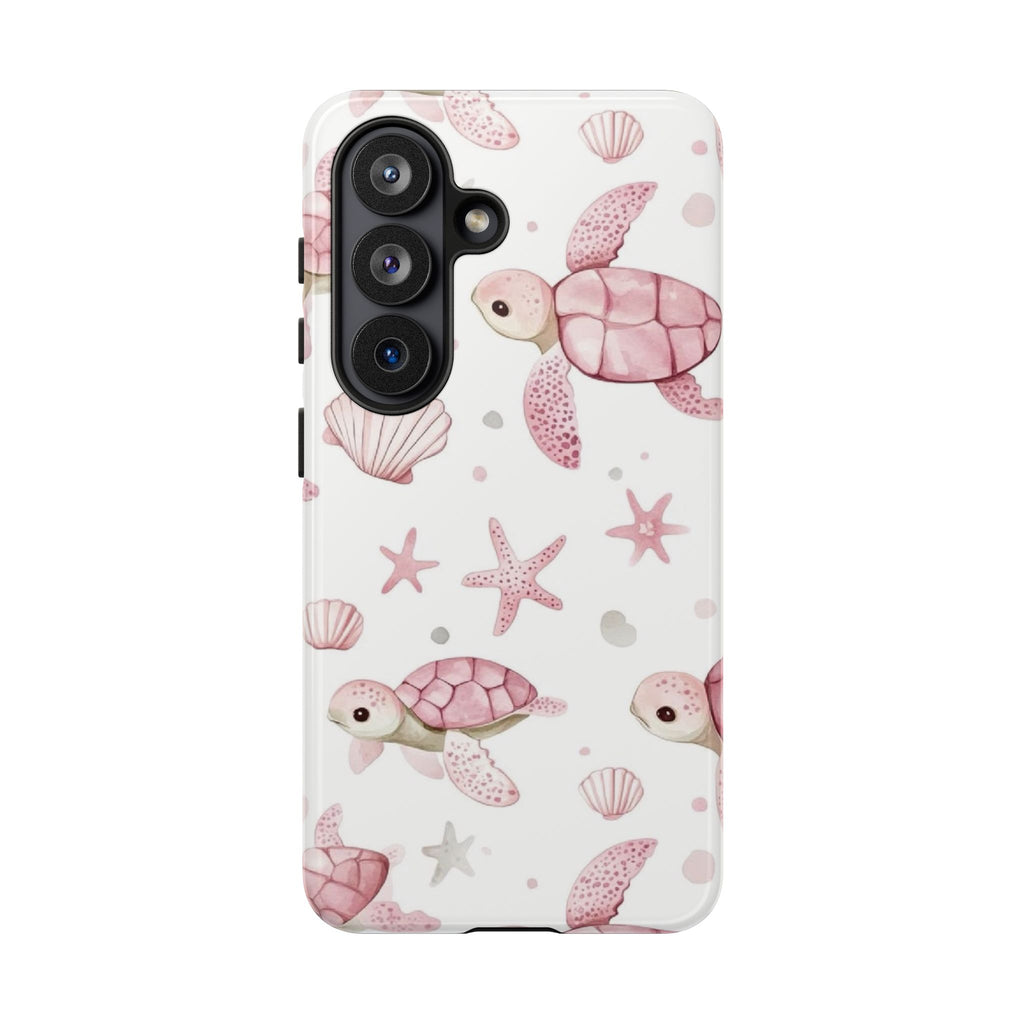 Pink Sea Turtle Pattern Phone Case | Tough Case