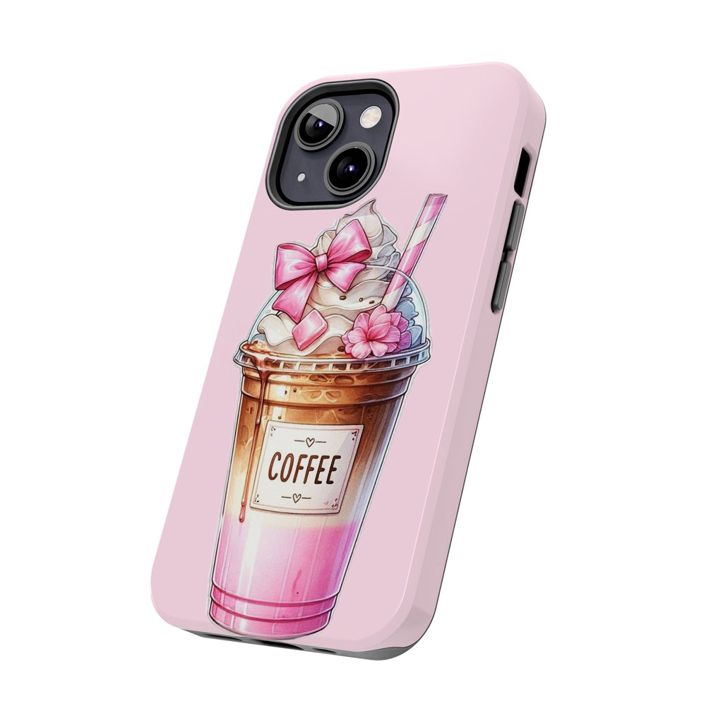 Cute Pink Coffee Phone Case — Kawaii Latte Tough Phone Case