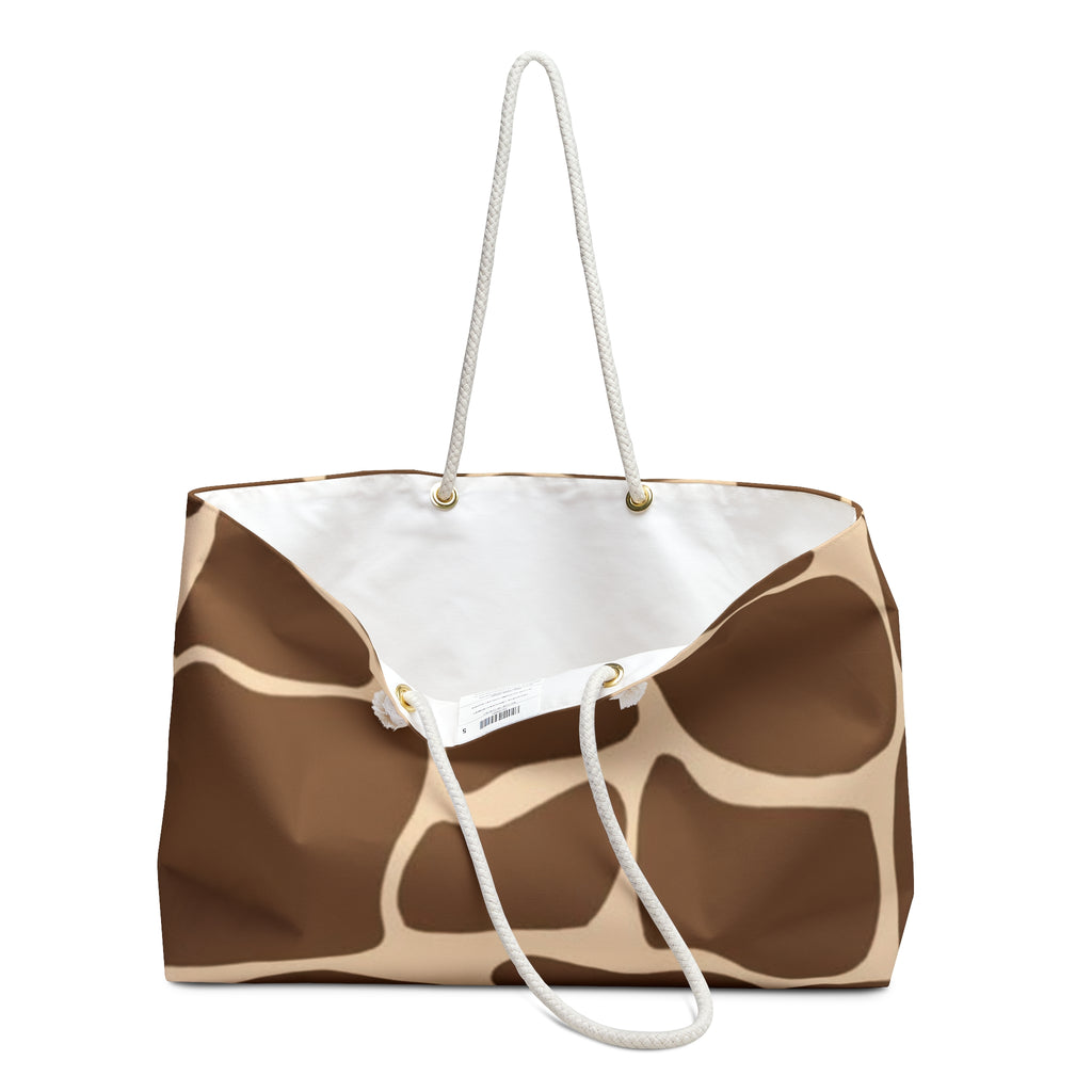 Giraffe Print Weekender Bag — Safari-Inspired Travel Tote
