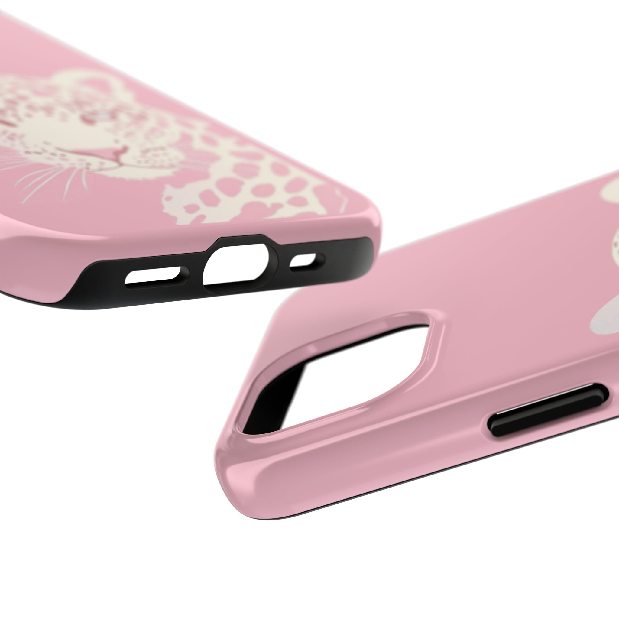 Tough Phone Case — Pink Leopard Face Protective Phone Cover