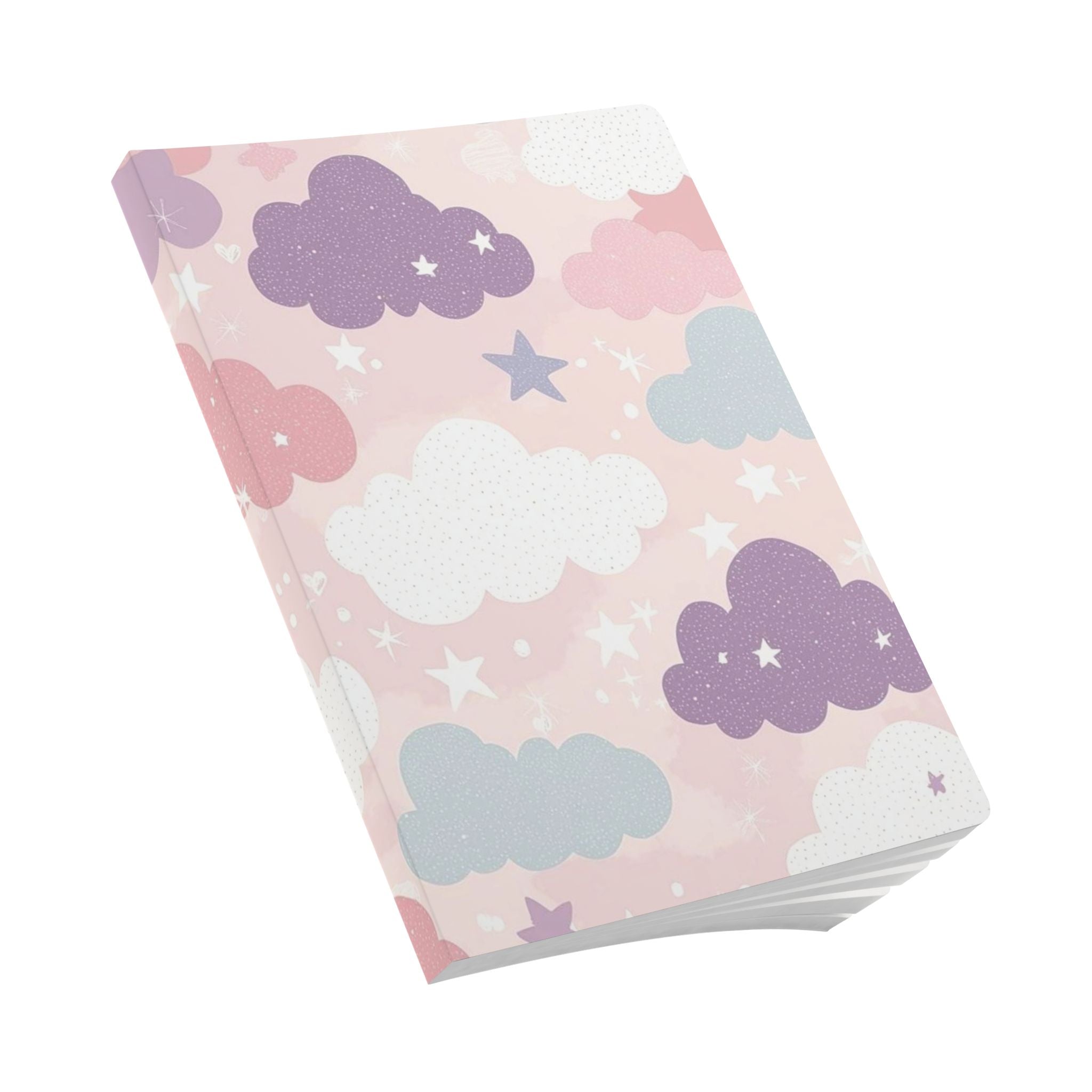 Pastel Cloud Pattern Softcover Journal | Stars & Clouds Notebook