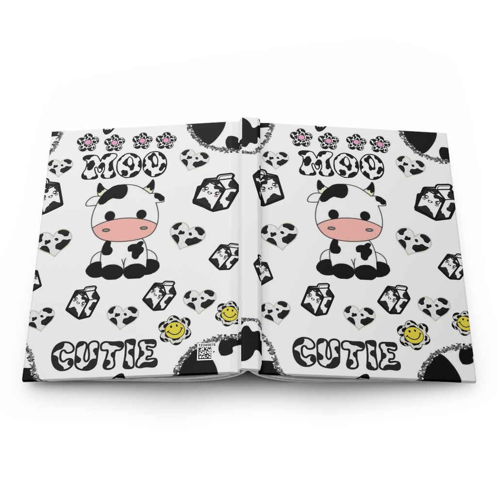 Cute Cow Pattern Hardcover Journal | Moo Cutie Notebook