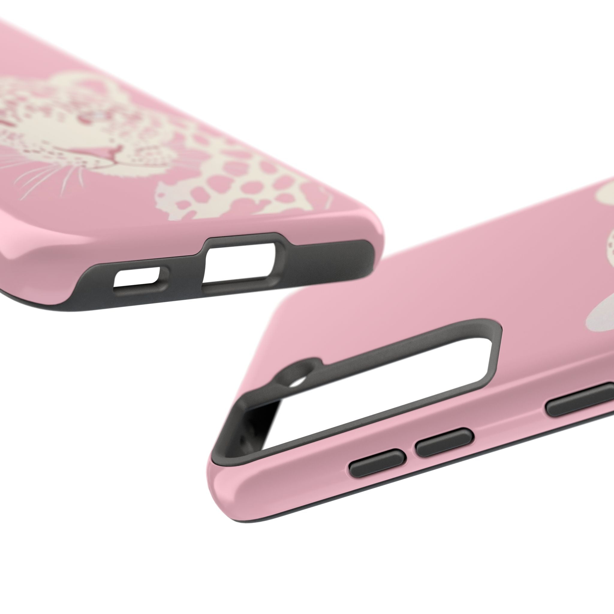 Tough Phone Case — Pink Leopard Face Protective Phone Cover