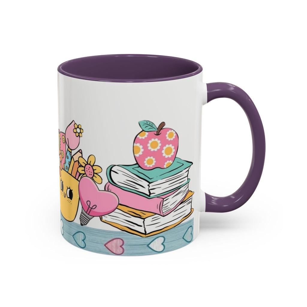 Cute Teacher Desk Accent Coffee Mug — Kawaii School Supplies Design