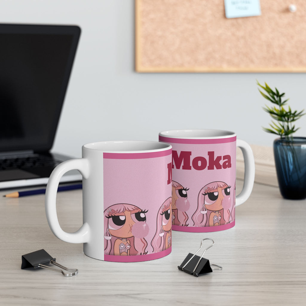 Pink Bubblegum Doll Mug | Ceramic Coffee Cup