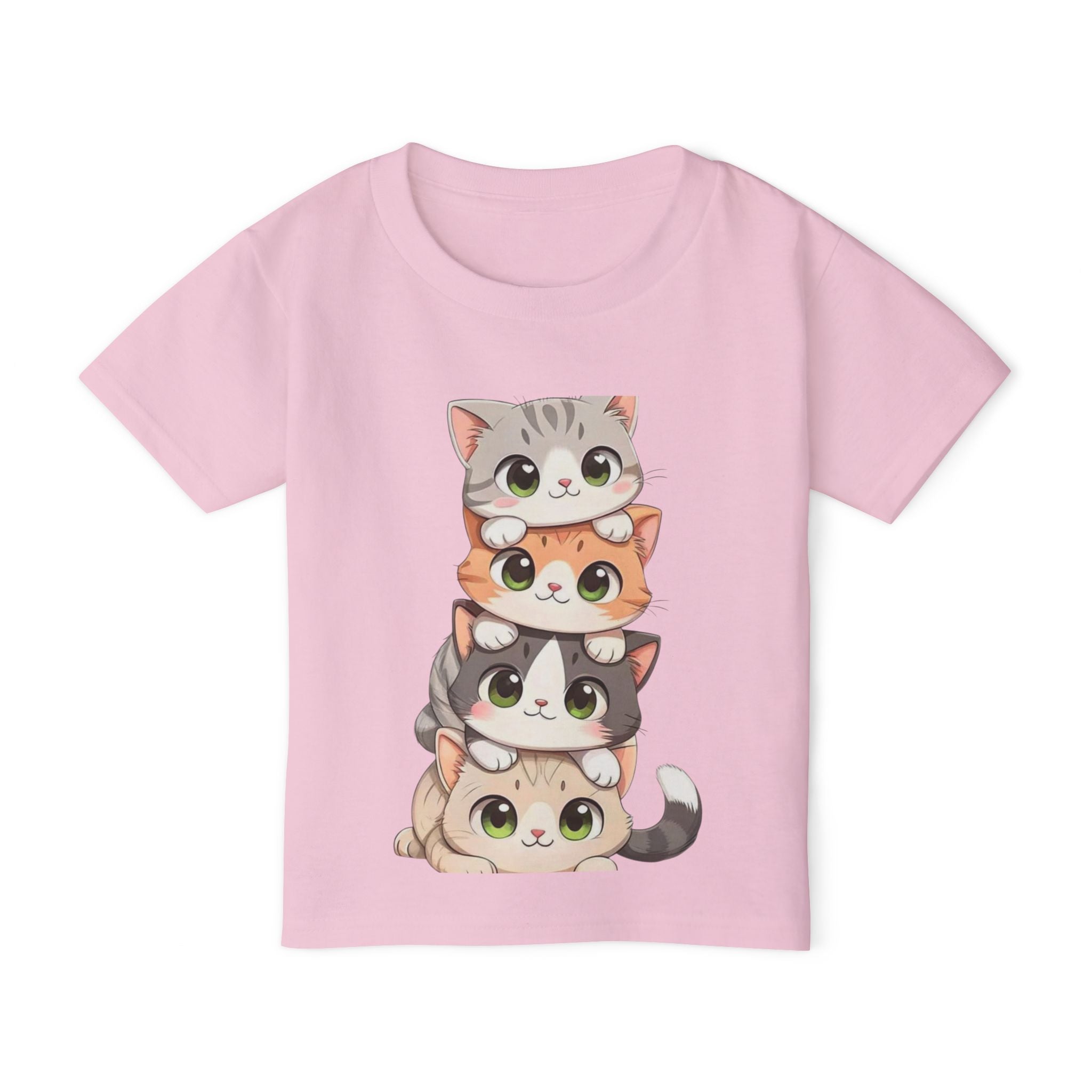 Stacked Cute Kittens Toddler T-shirt | Playful Cat Stack