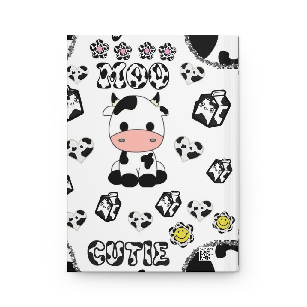Cute Cow Pattern Hardcover Journal | Moo Cutie Notebook